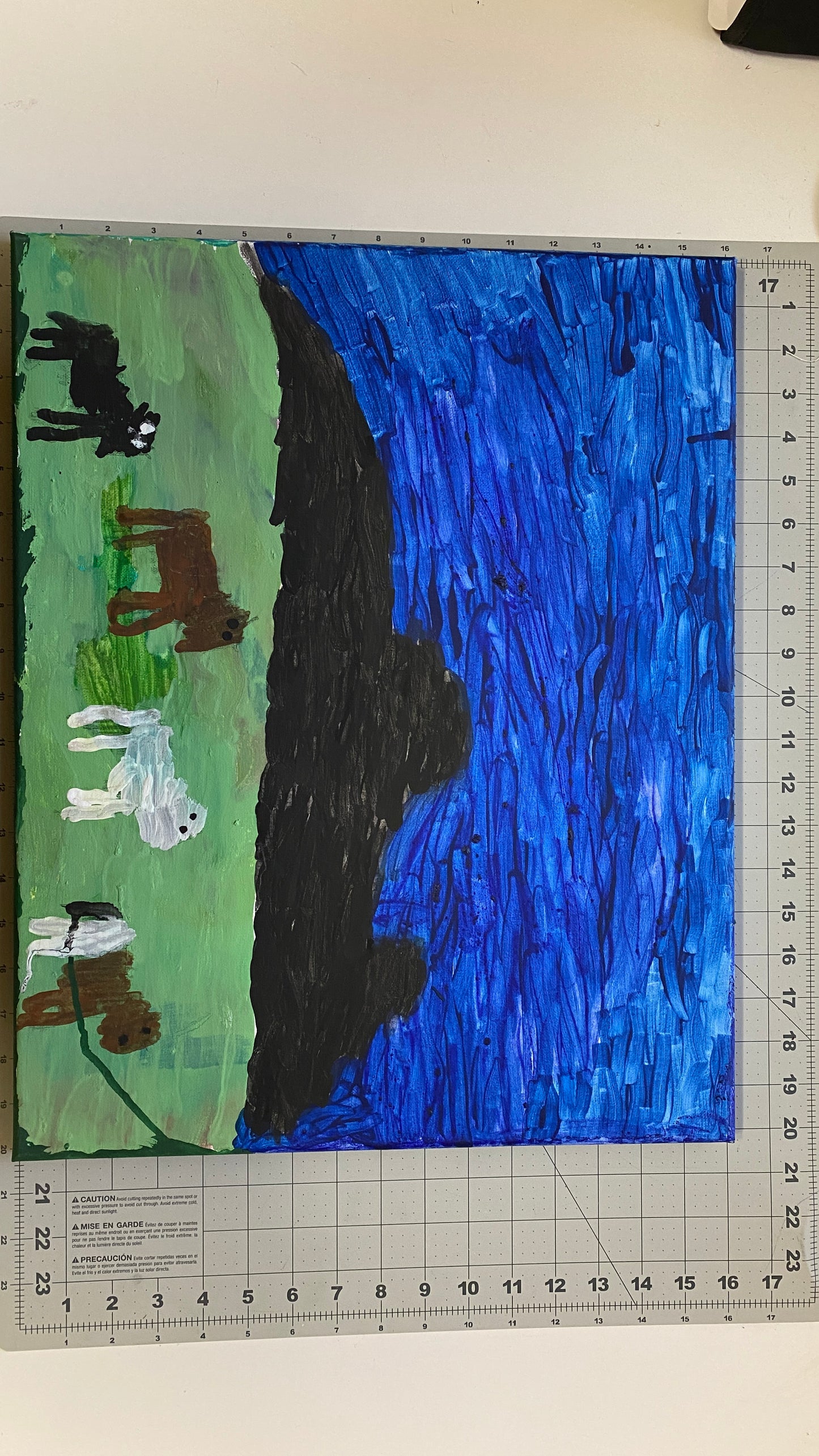 16x20 Acrylic Horses Painting on Stretched Canvas by Gus Kipper – Original Fine Art