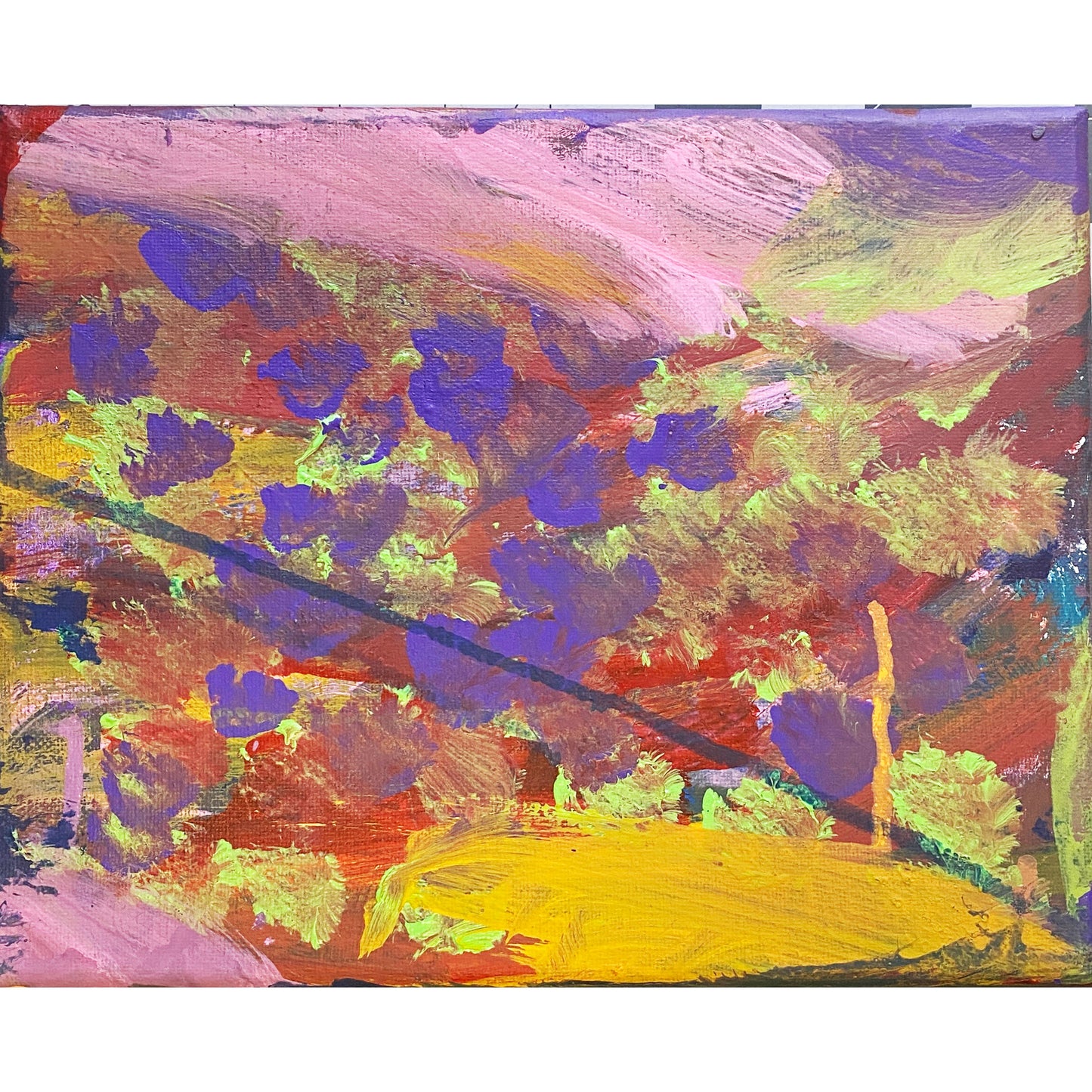 Acrylic Painting on Stretched Canvas Original Fine Art 10-inch x 8-inch Abstract by Jeffrey Kohler-Crowe