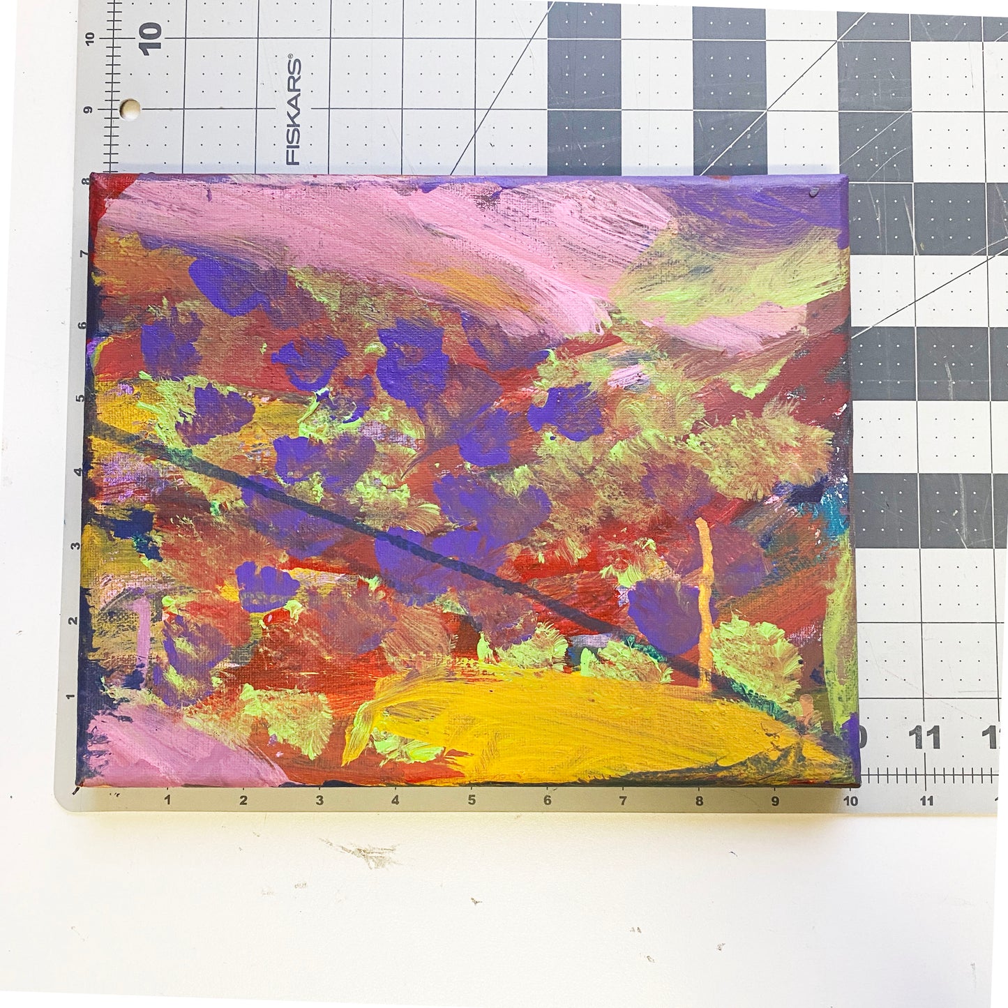 Acrylic Painting on Stretched Canvas Original Fine Art 10-inch x 8-inch Abstract by Jeffrey Kohler-Crowe