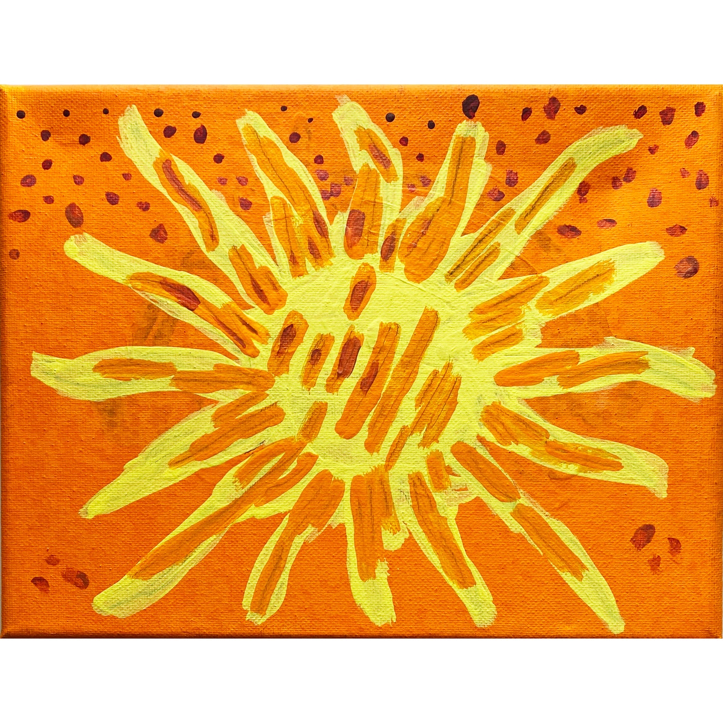 Acrylic Painting on Stretched Canvas Original Fine Art 10-inch x 8-inch Sun by Cord Watson