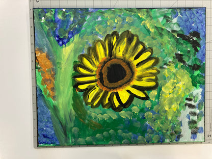 WATCH Resources Art Guild - Acrylic Paint on Stretched Canvas, 20 x 16 Original Fine Art, Sunflower made by Emily Knoles