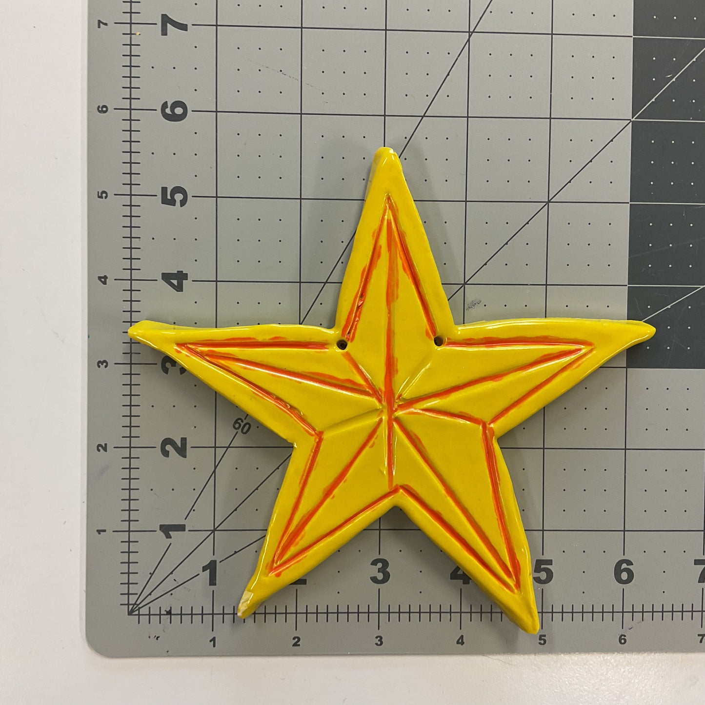 WATCH Resources Art Guild - Ceramic Arts Handmade Clay Crafts 6-inch x 6-inch Glazed Christmas Star by Anonymous