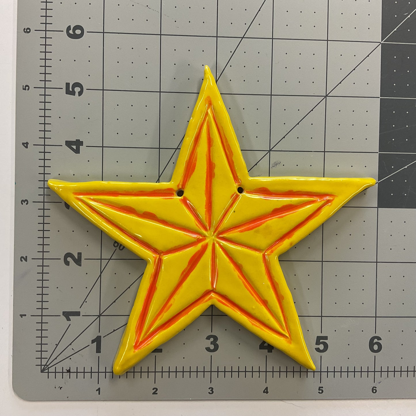 WATCH Resources Art Guild - Ceramic Arts Handmade Clay Crafts 6-inch x 6-inch Glazed Christmas Star by Anonymous