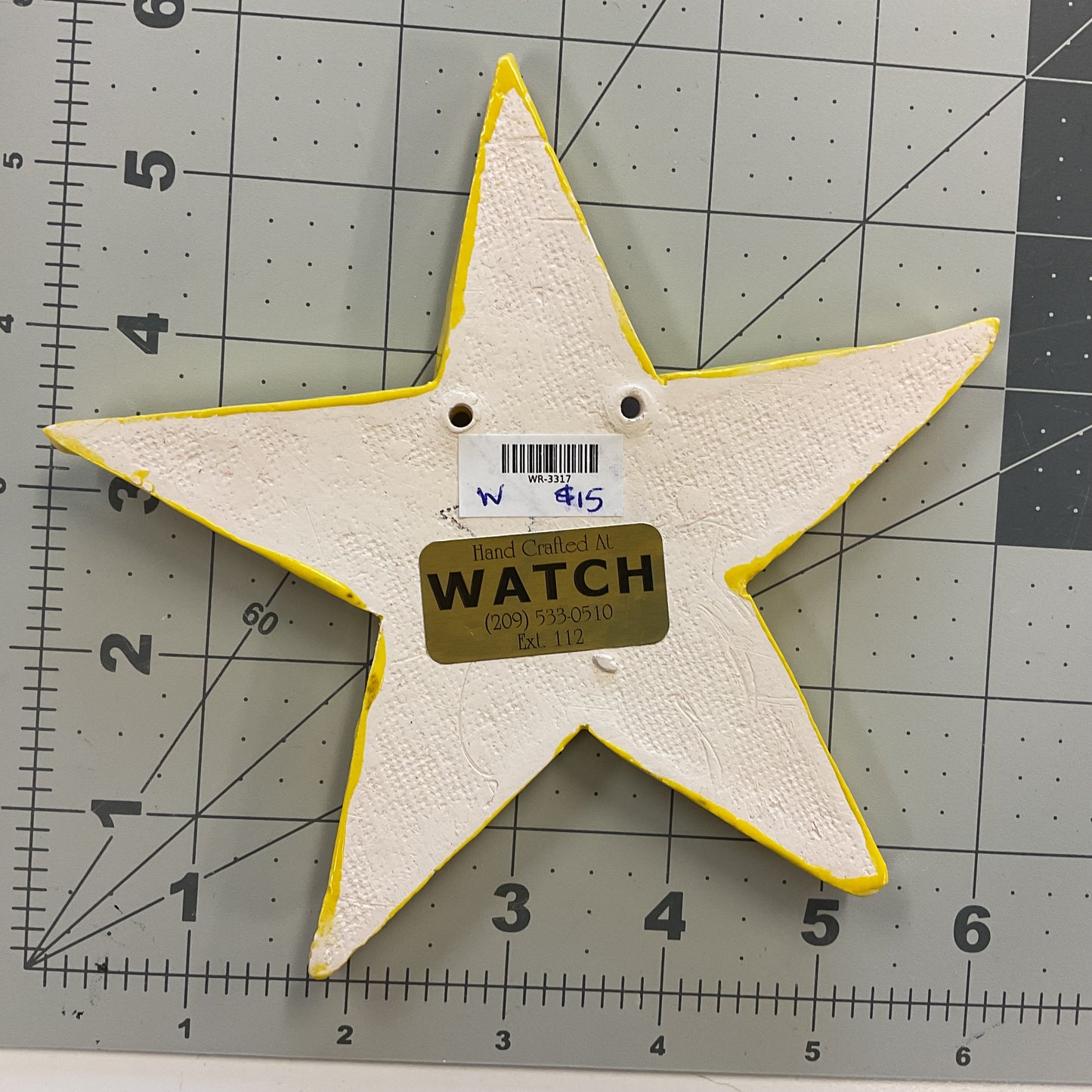 WATCH Resources Art Guild - Ceramic Arts Handmade Clay Crafts 6-inch x 6-inch Glazed Christmas Star by Anonymous
