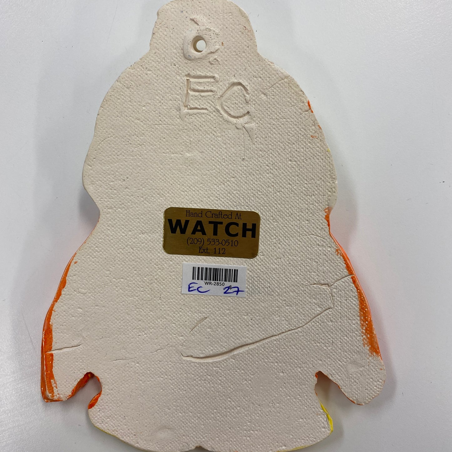 WATCH Resources Art Guild - Ceramic Arts Handmade Clay Crafts 7-inch x 5.5-inch Glazed Penguin made by Monty Chu