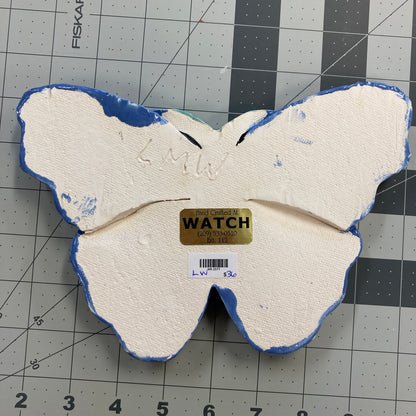 WATCH Resources Art Guild - Ceramic Arts Handmade Clay Crafts 8-inch x 5.5-inch Glazed Butterfly made by Lisa Uptain