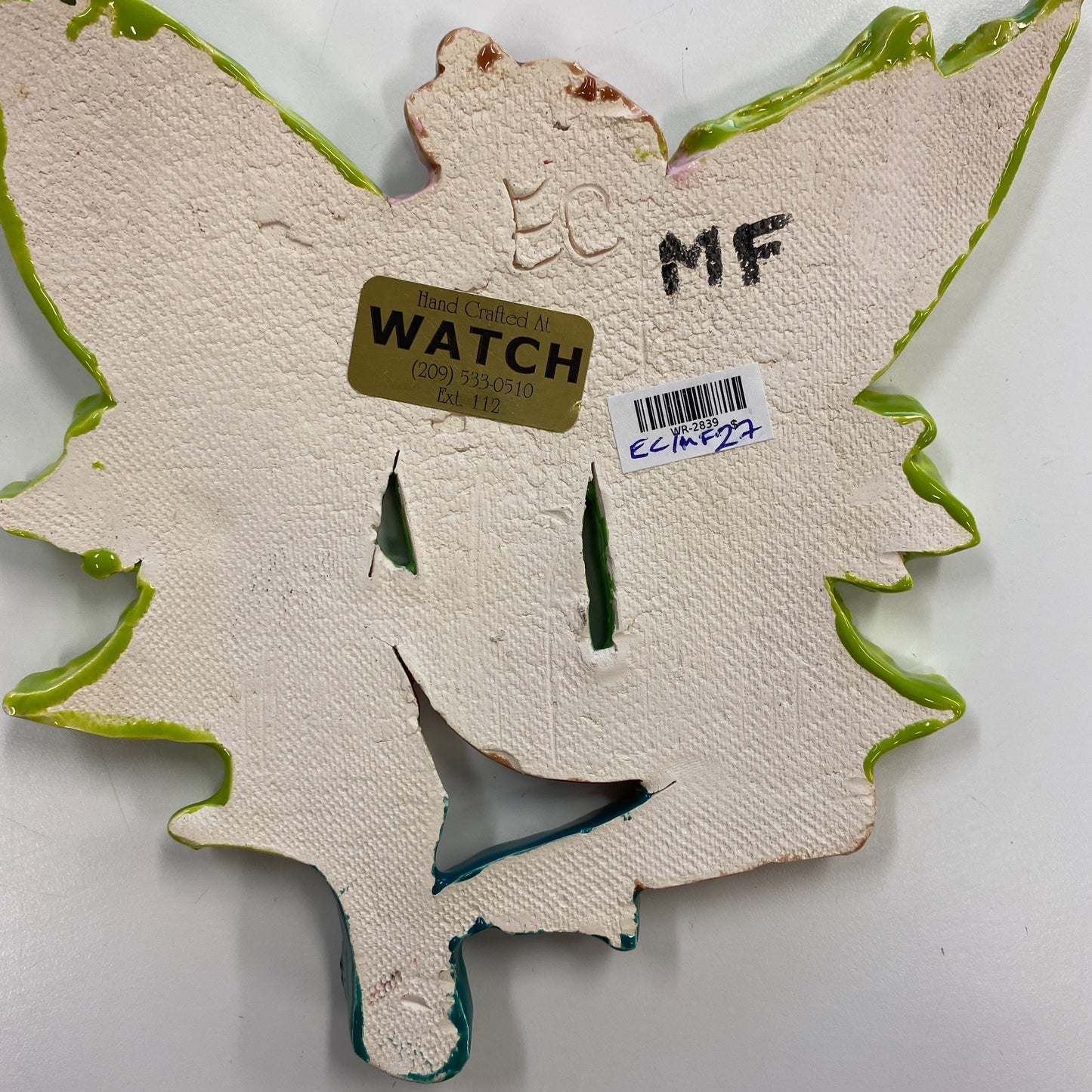 Ceramic Arts Handmade Clay Crafts 8-inch x 7-inch Glazed Fairy made by Monty Chu and Morgan Fox
