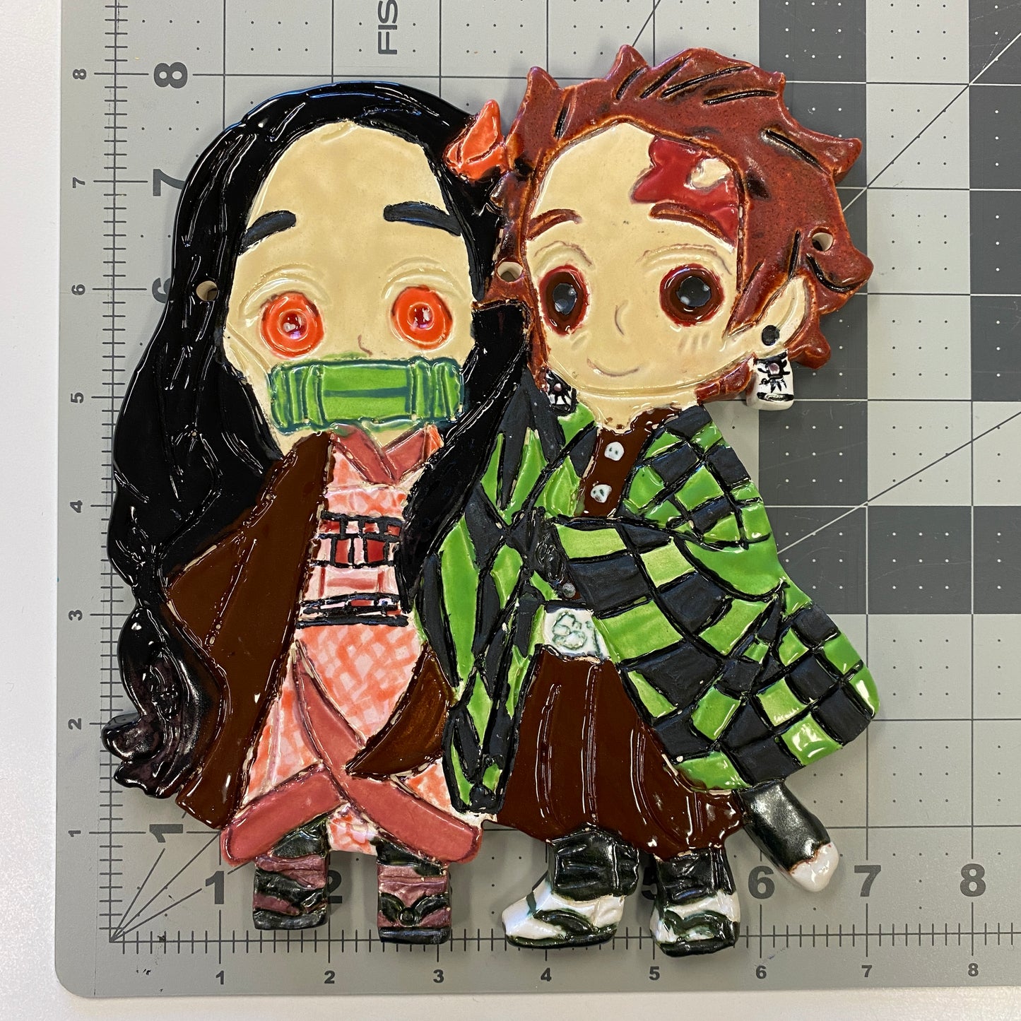 WATCH Resources Art Guild - Ceramic Arts Handmade Clay Crafts 8.5-inch x 7-inch Glazed by Lisa Uptain