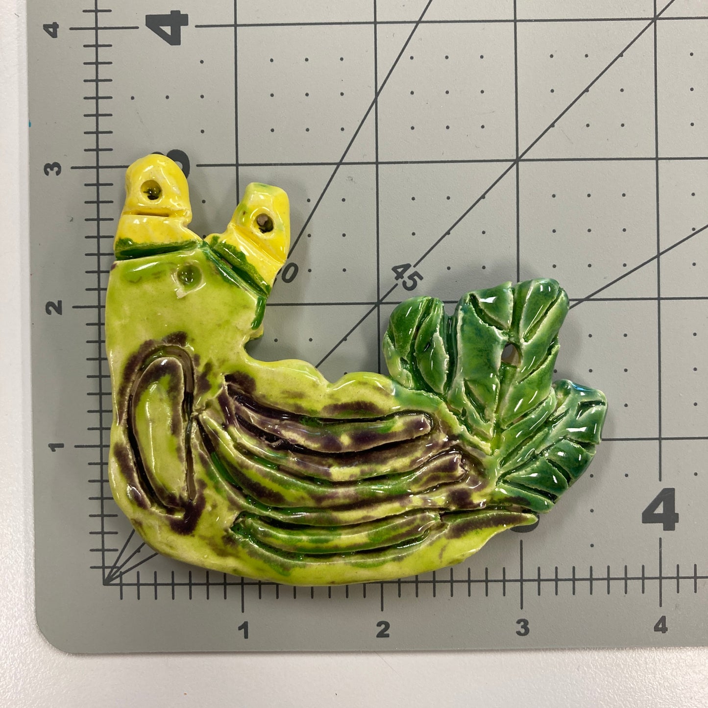 WATCH Resources Art Guild - Ceramic Arts Handmade Clay Crafts Fresh Fish 3.5-inch x 3-inch Glazed Snail by Zack kipper and Morgan Fox