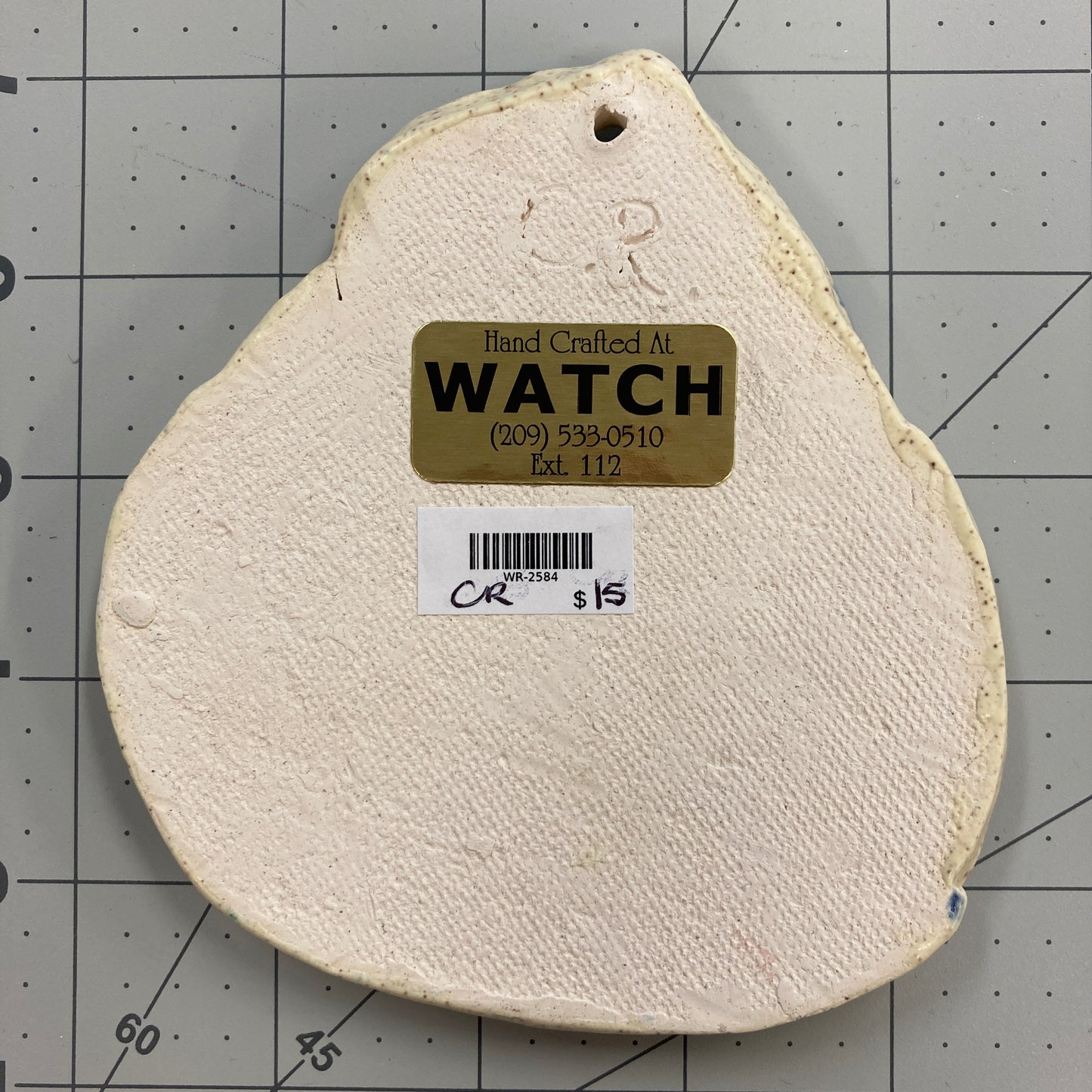 WATCH Resources Art Guild - Ceramic Arts Handmade Clay Crafts Fresh Fish 4.5-inch x 4.5-inch Glazed Plant by Cassandra Richardson