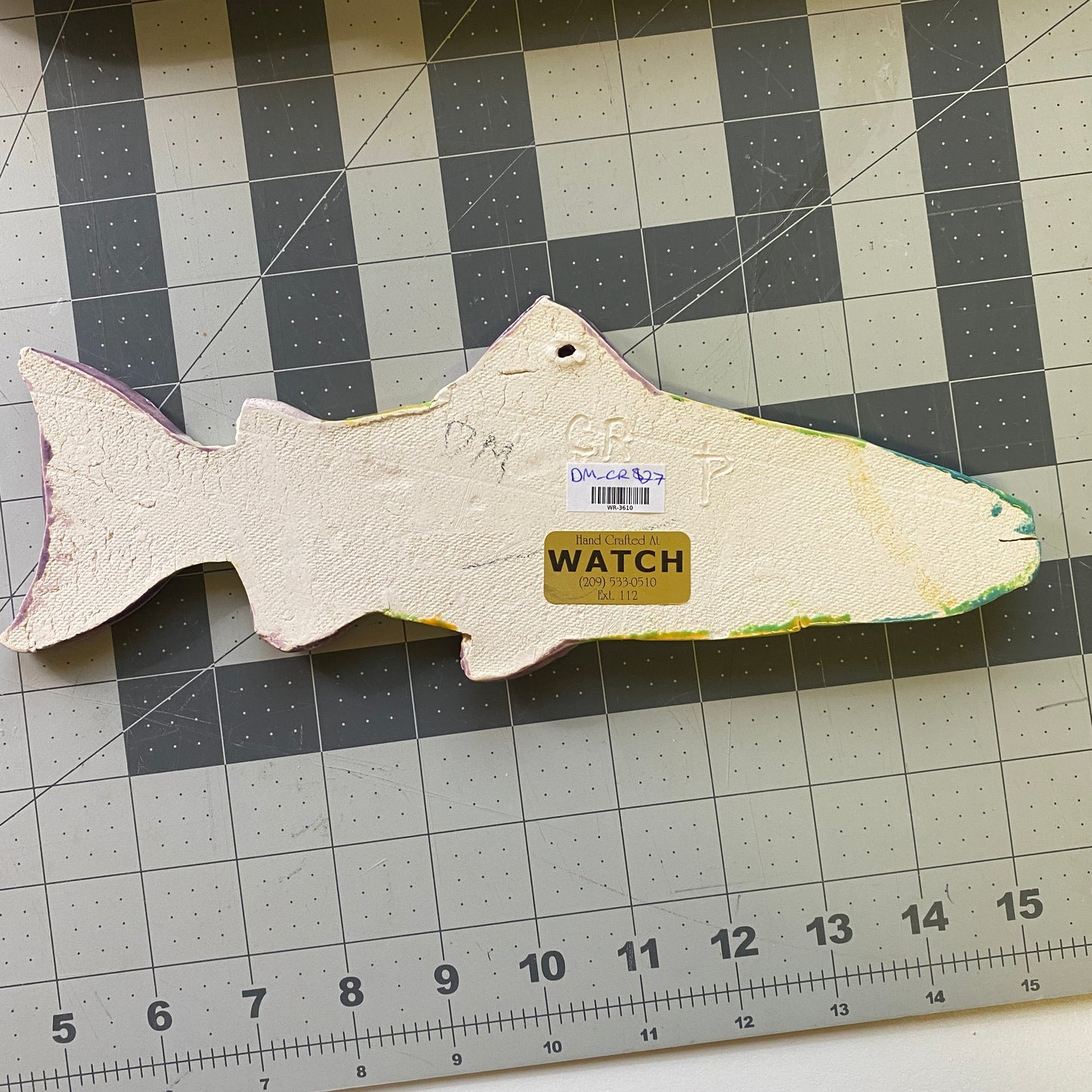 Ceramic Arts Handmade Clay Crafts Fresh Fish Glazed 10.5-inch by 4-inch made by Cassandra Richardson and Daniella Messamore