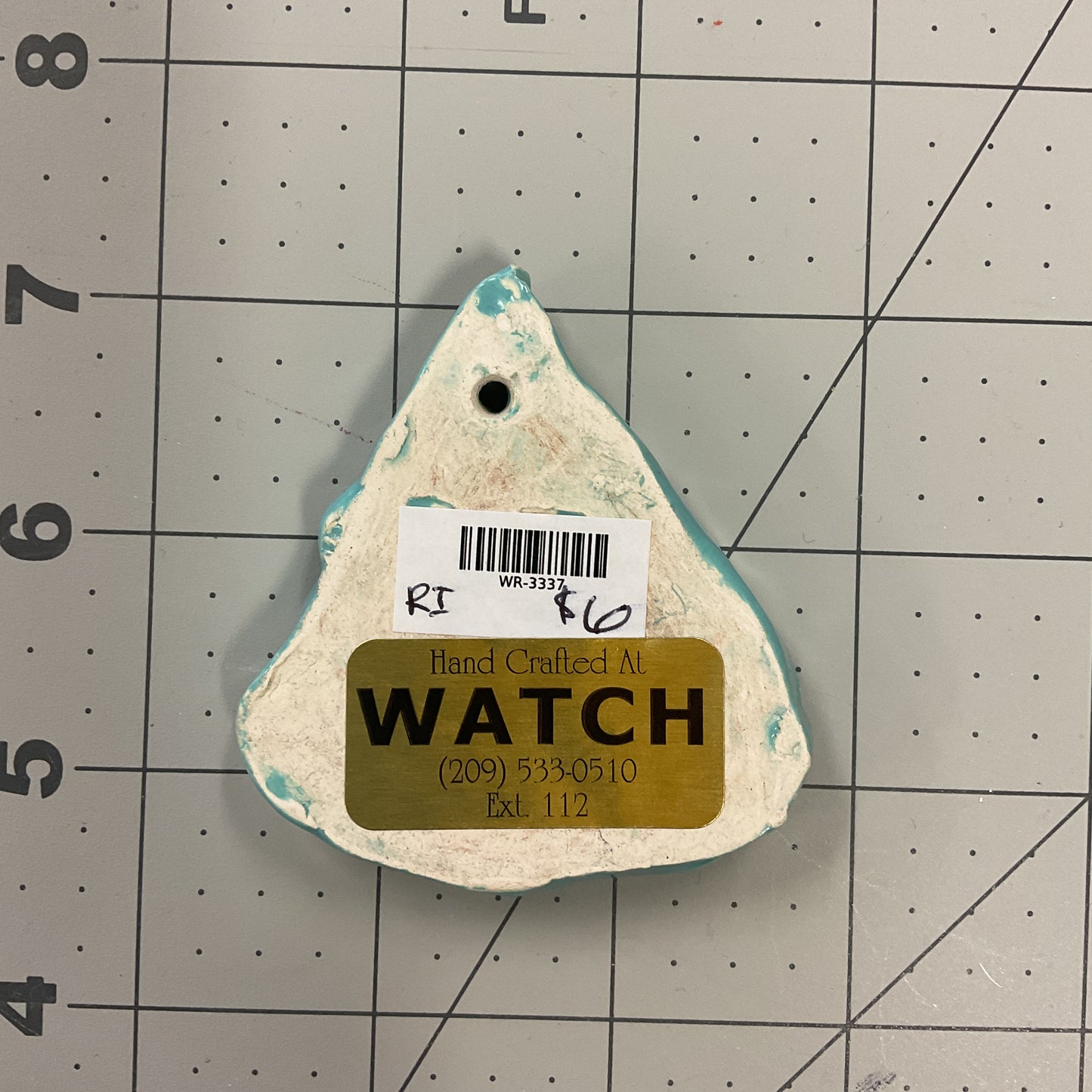 WATCH Resources Art Guild - Ceramic Arts Handmade Clay Crafts Fresh Fish Glazed 2.5-inch x 2.5-inch Shell made by Ryan Imhoff