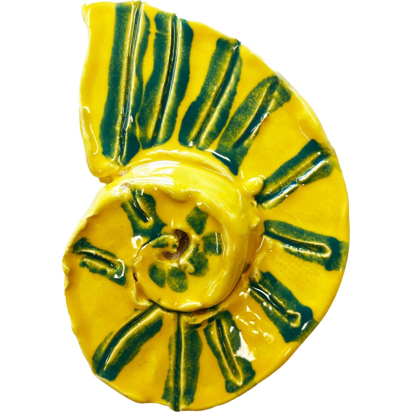 Ceramic Arts Handmade Clay Crafts Fresh Fish Glazed 3.5-inch x 2.5-inch Shell made by Morgan Fox