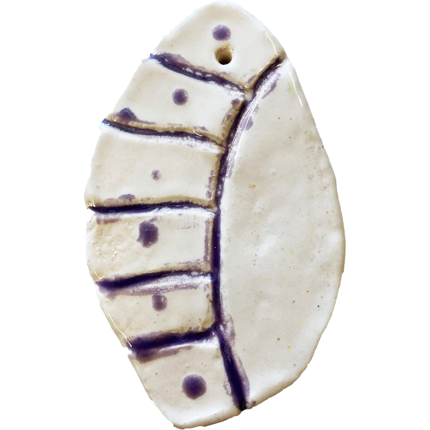 Ceramic Arts Handmade Clay Crafts Fresh Fish Glazed 4.5-inch x 2.5-inch Shell made by Jennifer Horne