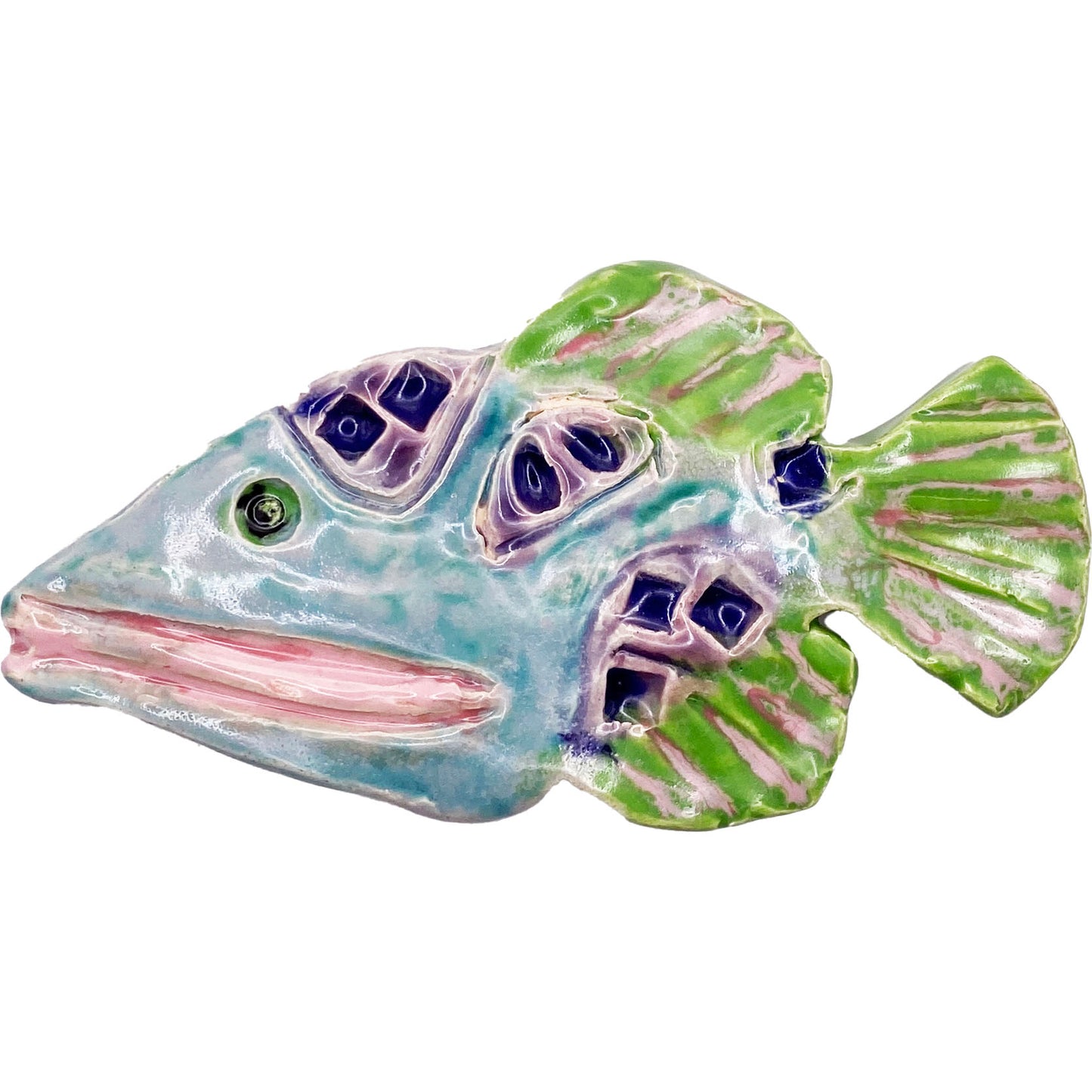 Ceramic Arts Handmade Clay Crafts Fresh Fish Glazed 5-inch by 3-inch made by Cassandra Richardson
