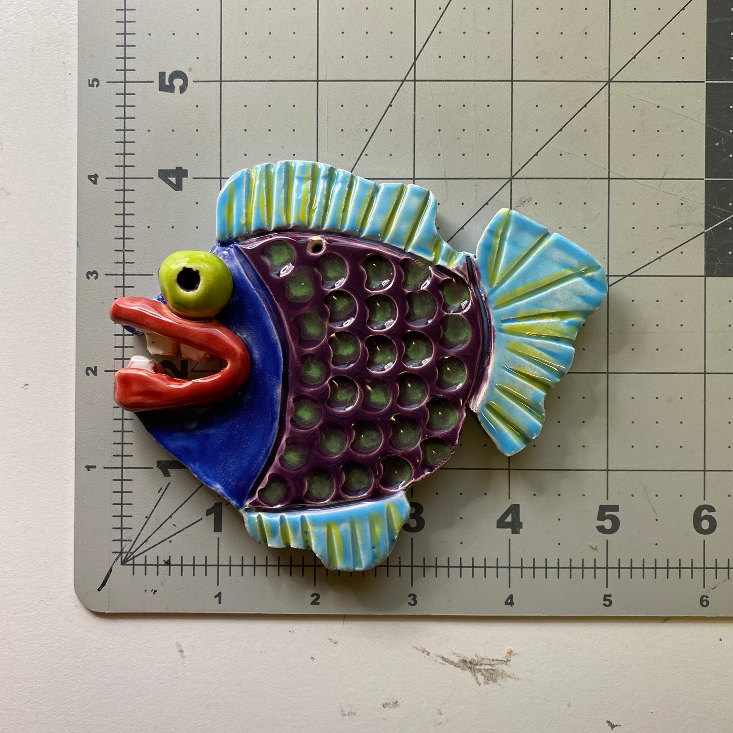 Ceramic Arts Handmade Clay Crafts Fresh Fish Glazed 5-inch by 4-inch made by Kourtney Alcantara