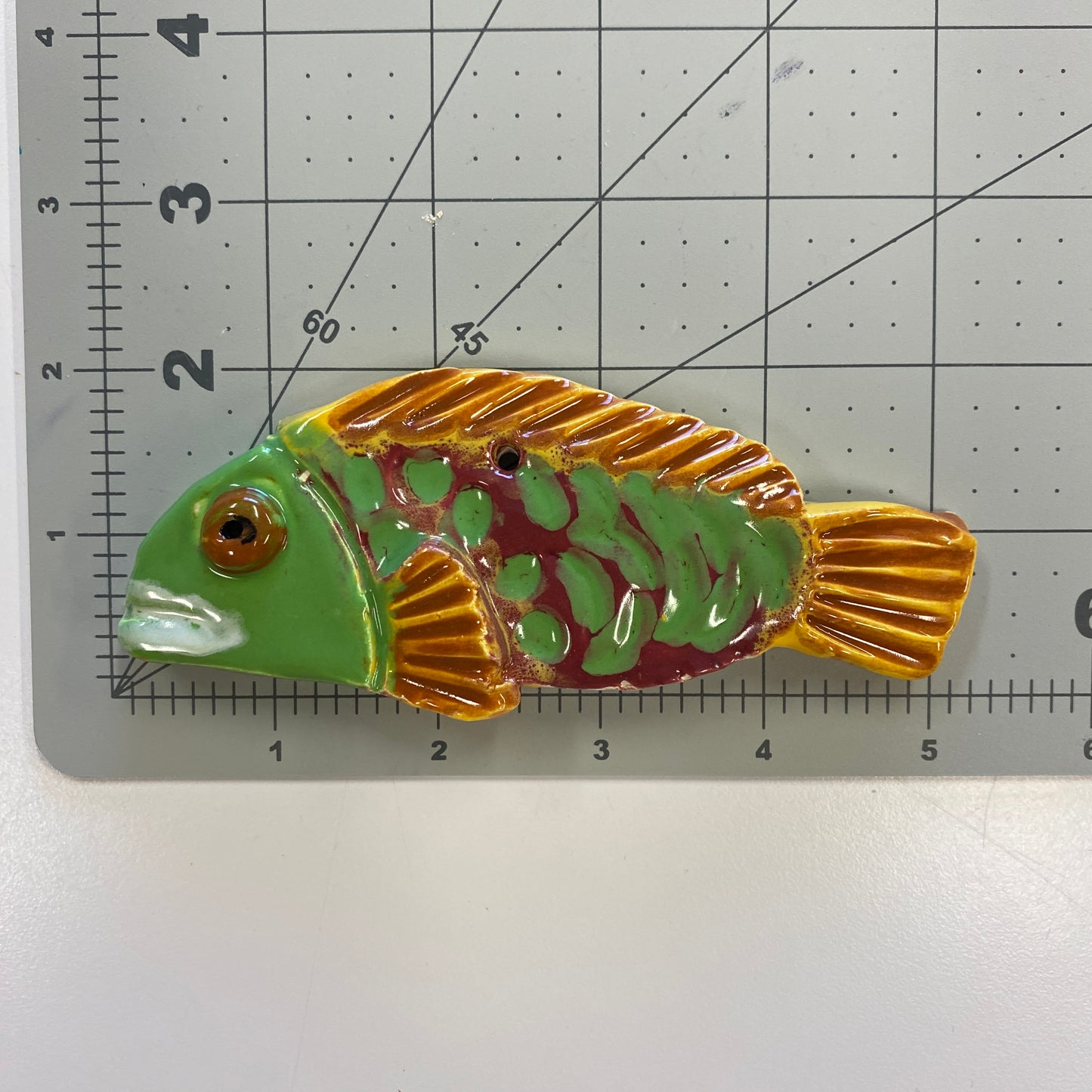 Ceramic Arts Handmade Clay Crafts Fresh Fish Glazed 5-inch x 2-inch by Ryan Imhoff