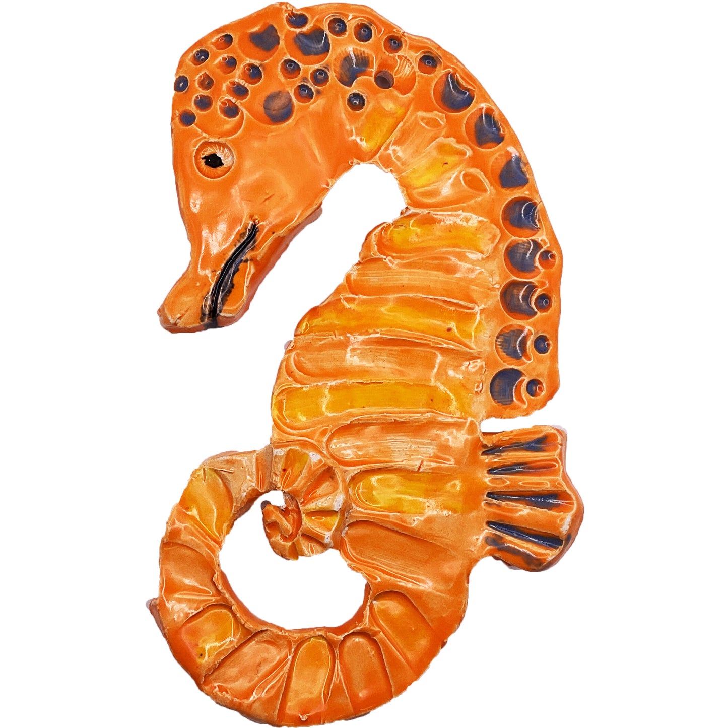 Ceramic Arts Handmade Clay Crafts Fresh Fish Glazed 5-inch x 4.5-inch made by Cassandra Richardson 3597