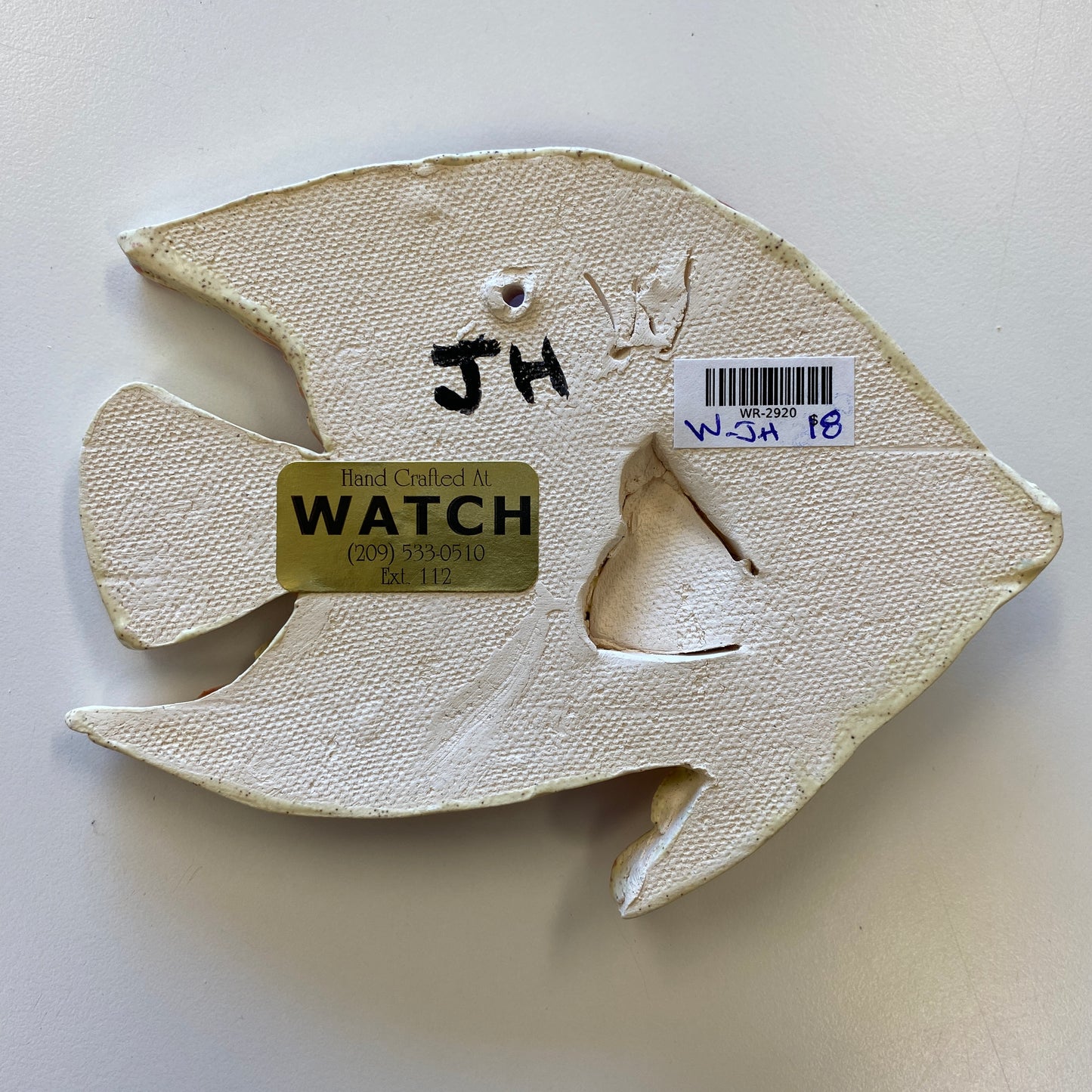Ceramic Arts Handmade Clay Crafts Fresh Fish Glazed 5.5-inch x 4.5-inch made by Jennifer Horne