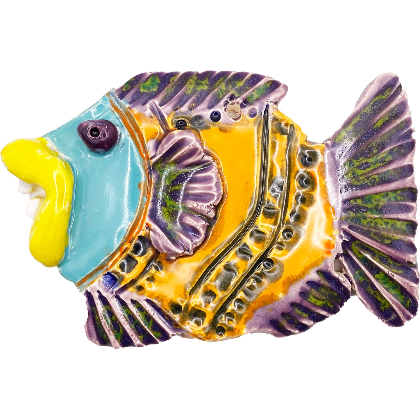 Ceramic Arts Handmade Clay Crafts Fresh Fish Glazed 6-inch by 4-inch made by Anonymous