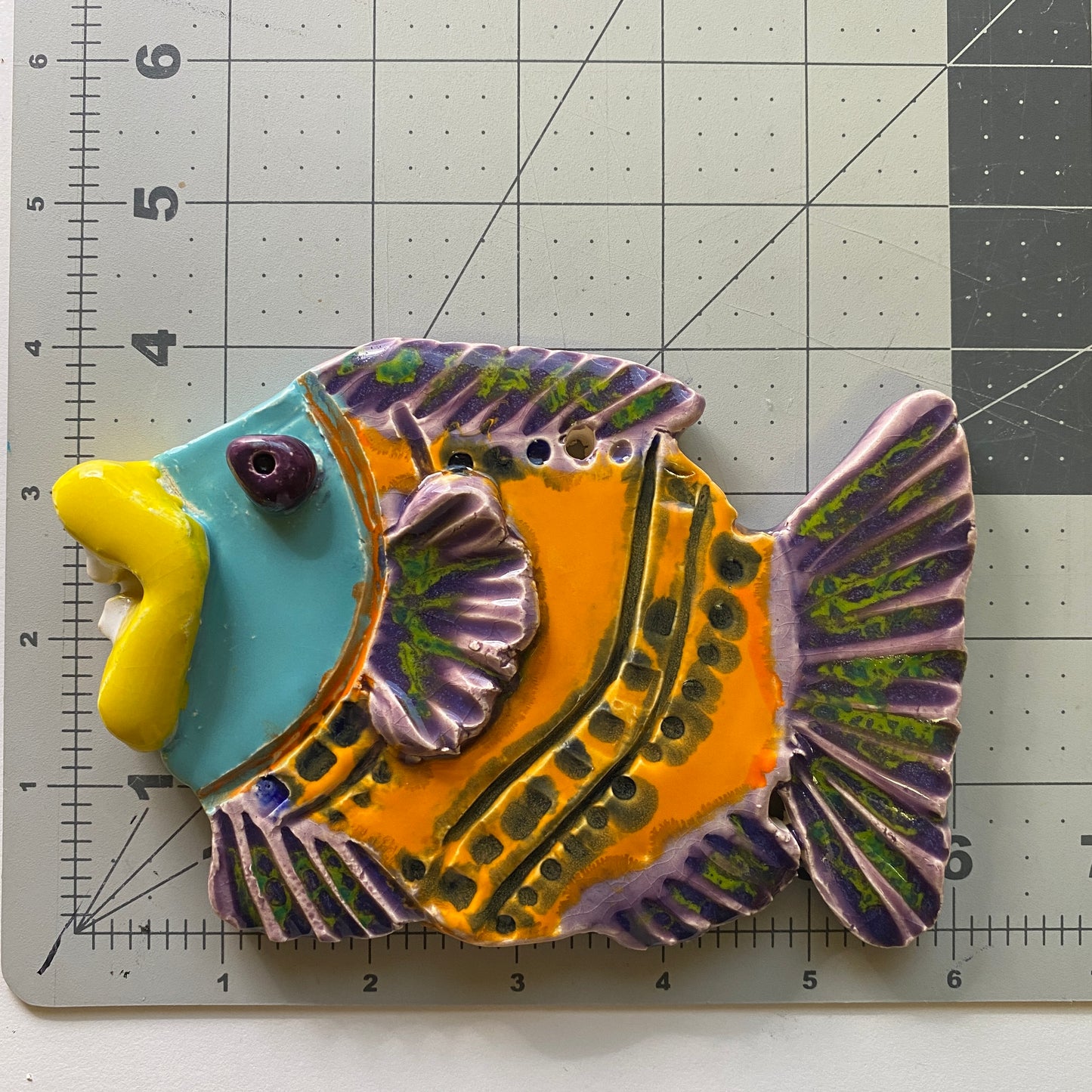 Ceramic Arts Handmade Clay Crafts Fresh Fish Glazed 6-inch by 4-inch made by Anonymous