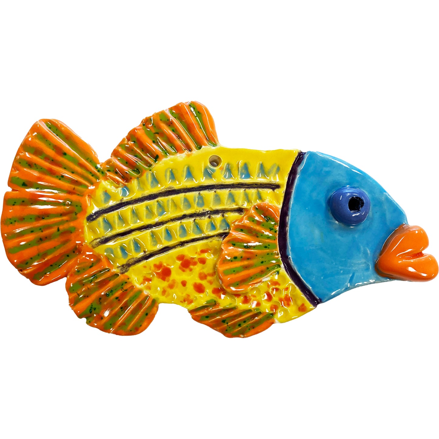 Ceramic Arts Handmade Clay Crafts Fresh Fish Glazed 6-inch x 3-inch made by Ben Levine