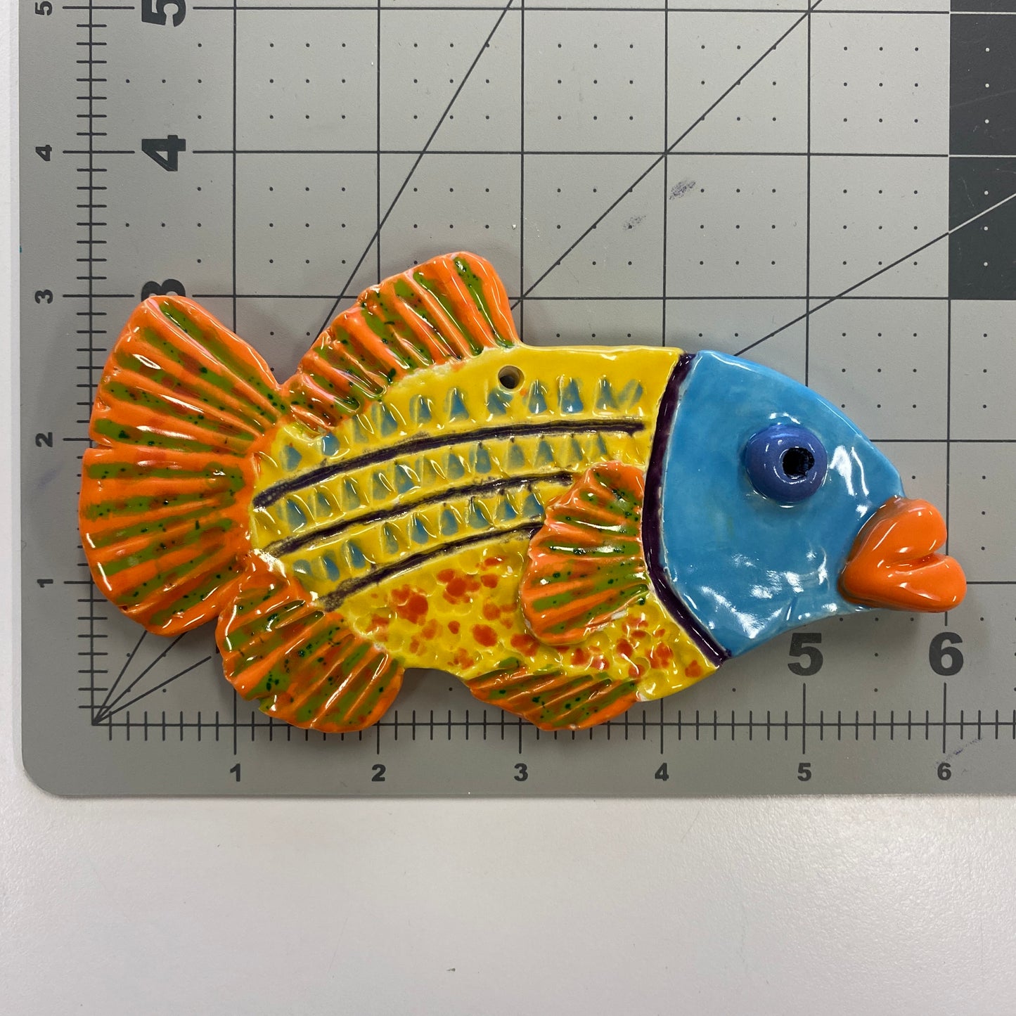 Ceramic Arts Handmade Clay Crafts Fresh Fish Glazed 6-inch x 3-inch made by Ben Levine