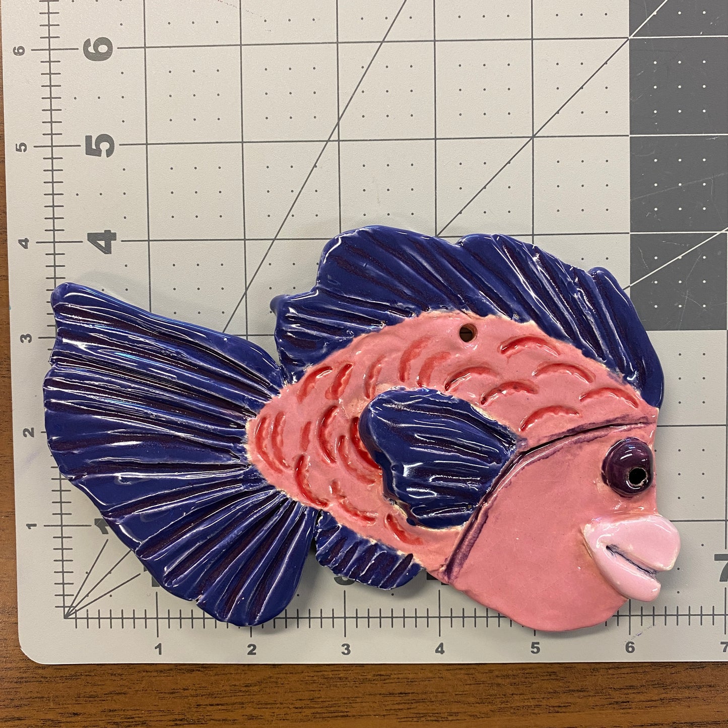 Ceramic Arts Handmade Clay Crafts Fresh Fish Glazed 6.5-inch x 4-inch by Miguel Carrera