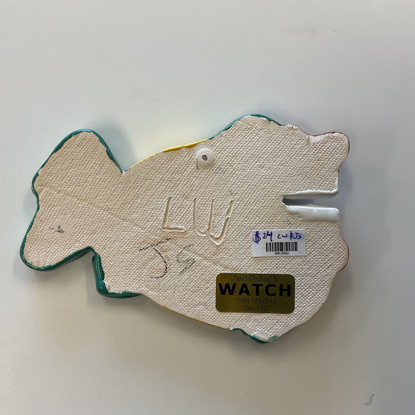 Ceramic Arts Handmade Clay Crafts Fresh Fish Glazed 6.5-inch x 4.5-inch made by Janice Stephens and Lisa Uptain