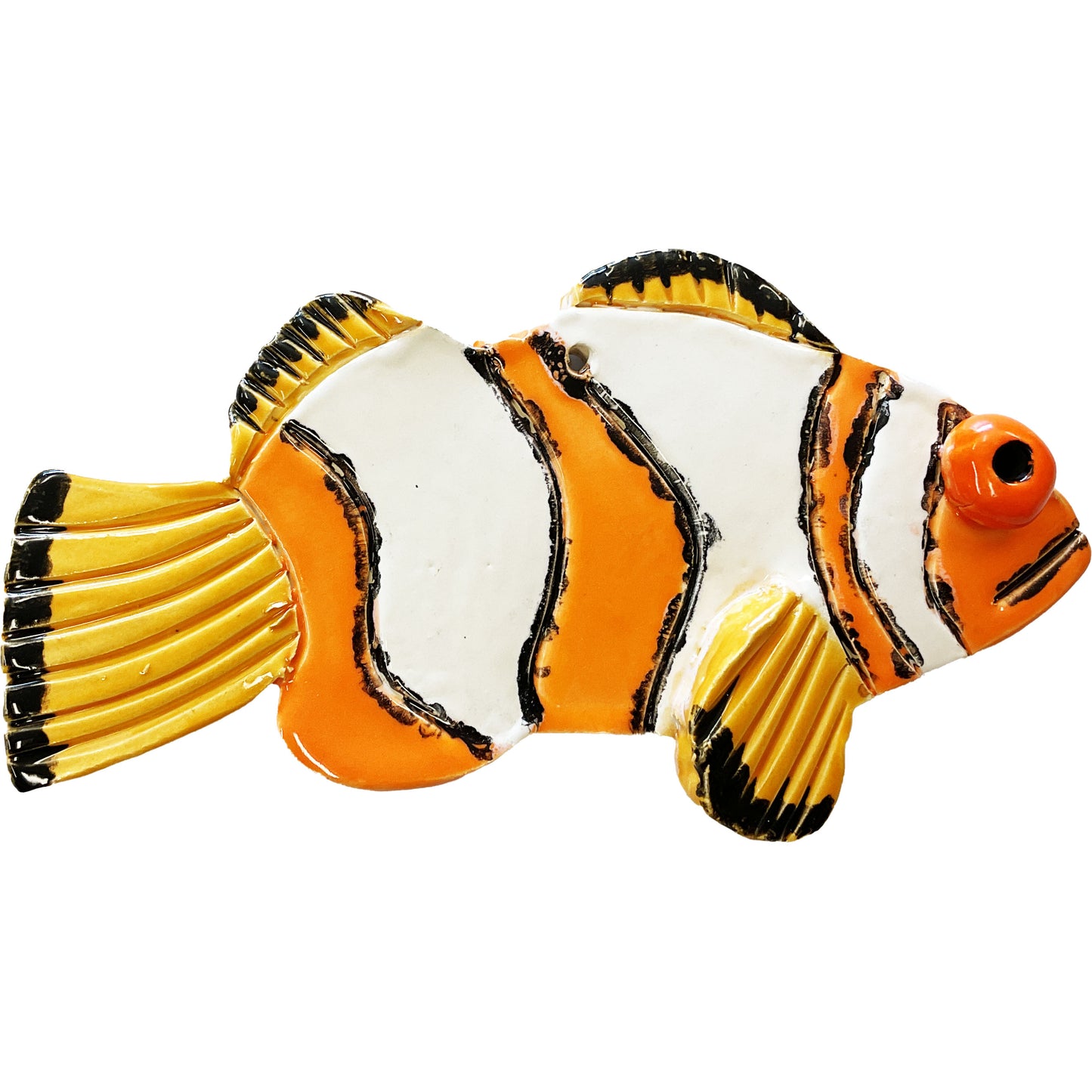 Ceramic Arts Handmade Clay Crafts Fresh Fish Glazed 7-inch x 4-inch made by Eric Stacy