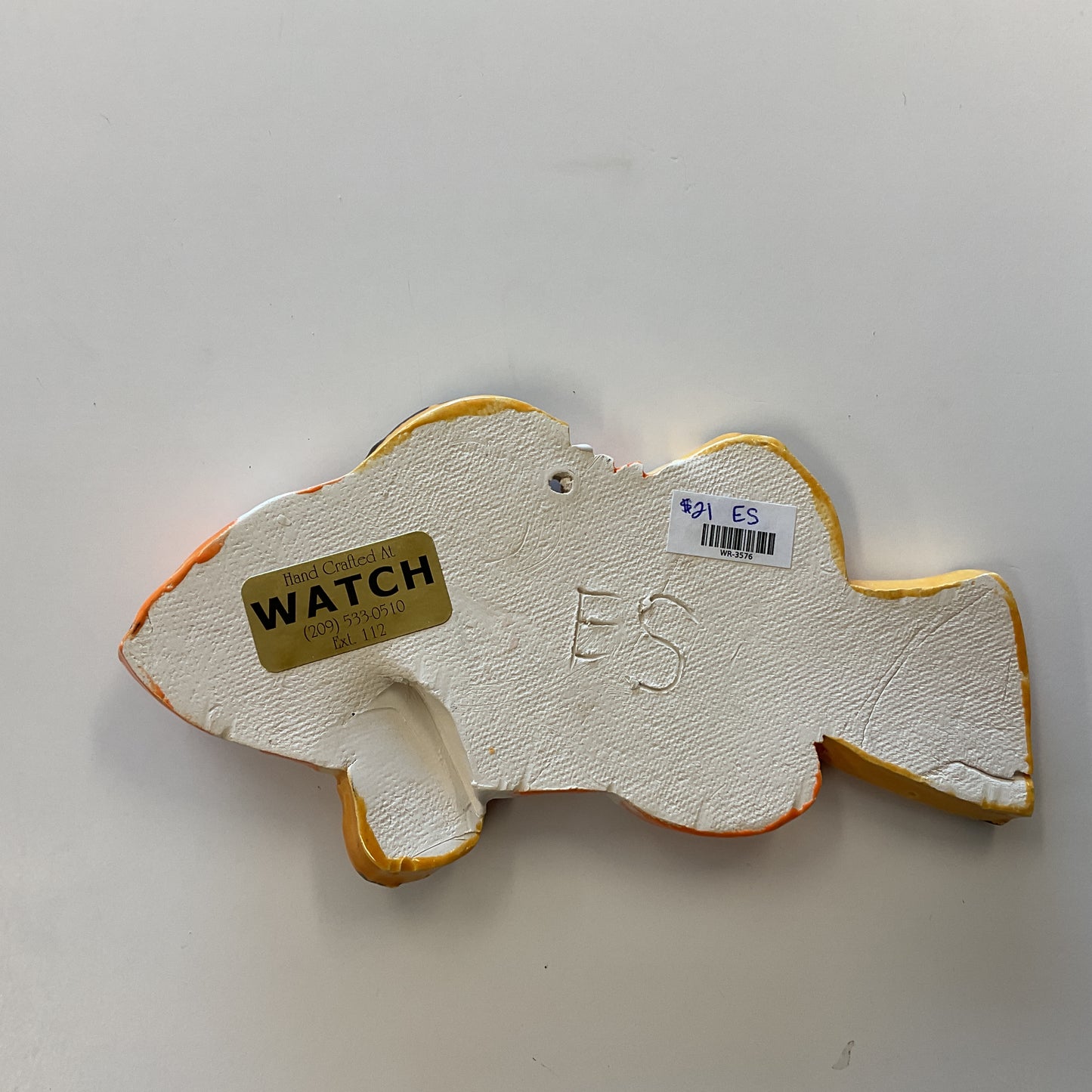 Ceramic Arts Handmade Clay Crafts Fresh Fish Glazed 7-inch x 4-inch made by Eric Stacy