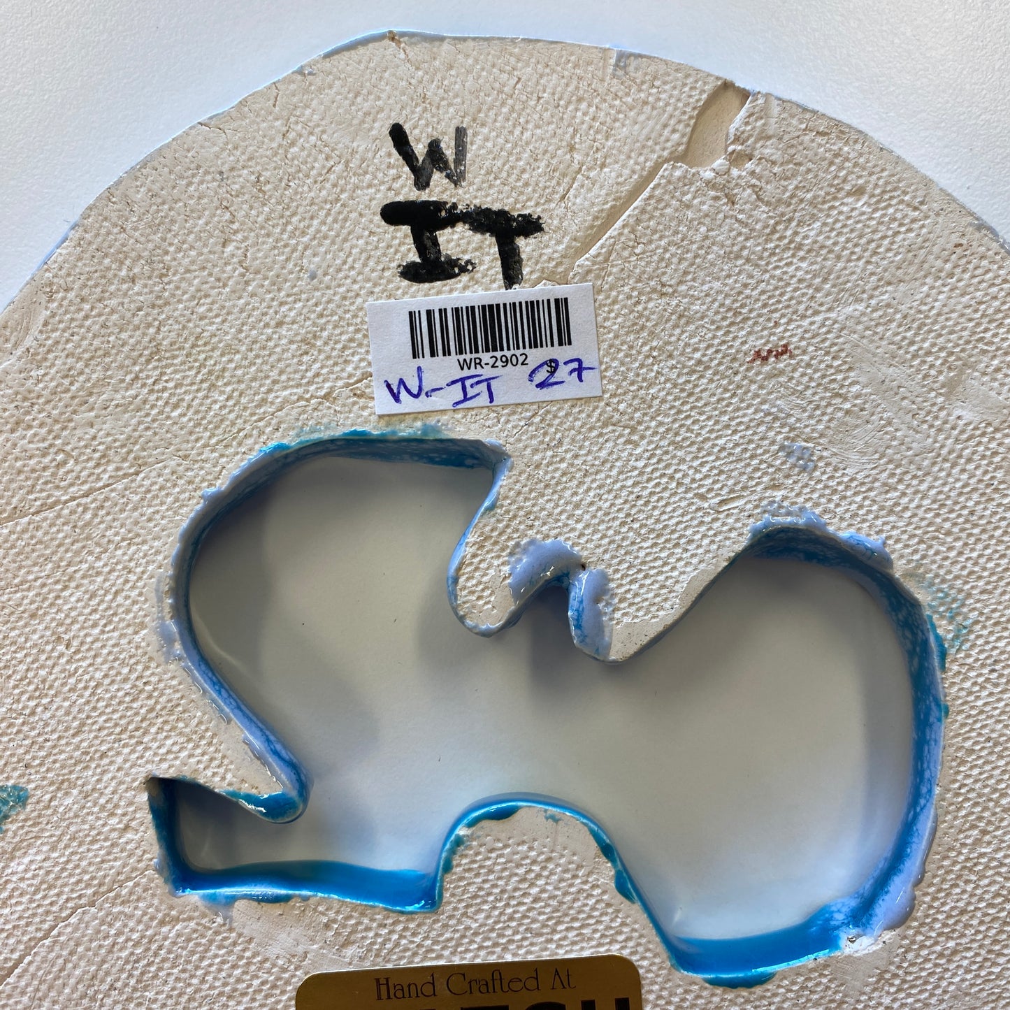 WATCH Resources Art Guild - Ceramic Arts Handmade Clay Crafts Fresh Fish Glazed 7.5-inch x 6-inch Dolphin made by Izzy Terry