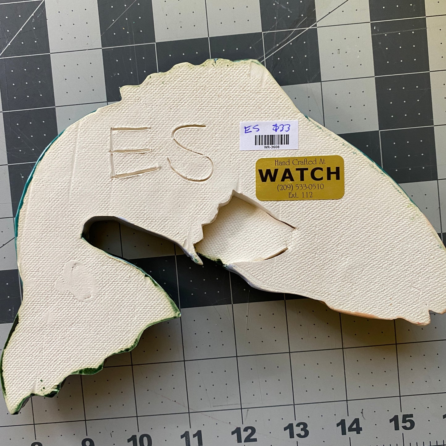 Ceramic Arts Handmade Clay Crafts Fresh Fish Glazed 8.5-inch by 5.5-inch made by Eric Stacy