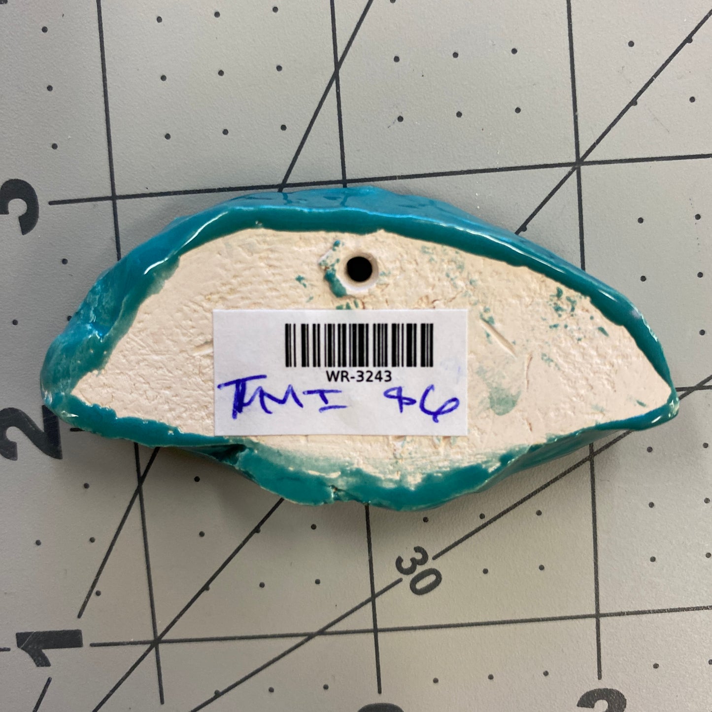 Ceramic Arts Handmade Clay Crafts Fresh Fish Glazed Shell 2.5-inch x 1.5-inch made by Tami Mills