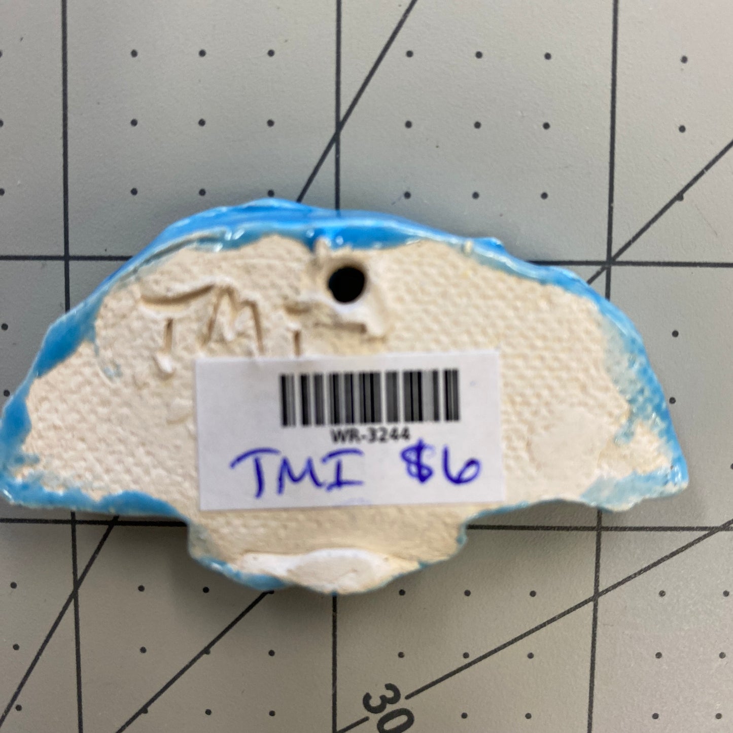 WATCH Resources Art Guild - Ceramic Arts Handmade Clay Crafts Fresh Fish Glazed Shell 2.5-inch x 1.5-inch made by Tami Mills