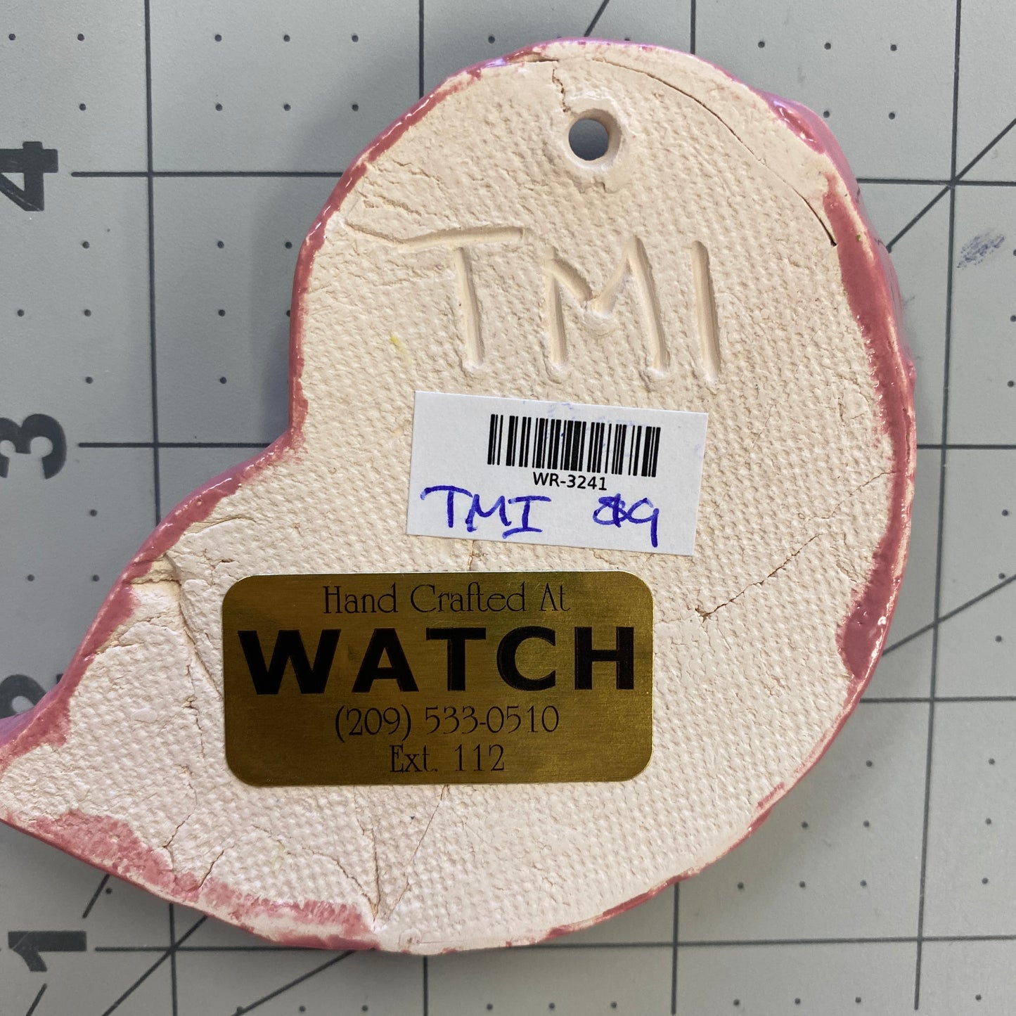 WATCH Resources Art Guild - Ceramic Arts Handmade Clay Crafts Fresh Fish Glazed Shell 3.5-inch x 3-inch made by Tami Mills