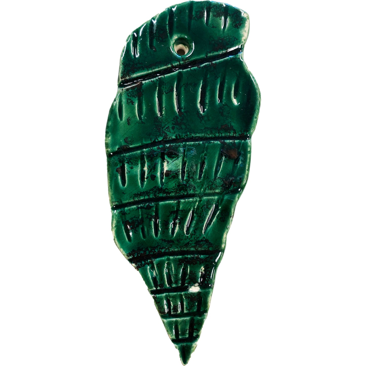 Ceramic Arts Handmade Clay Crafts Fresh Fish Glazed Shell 4.5-inch x 2-inch