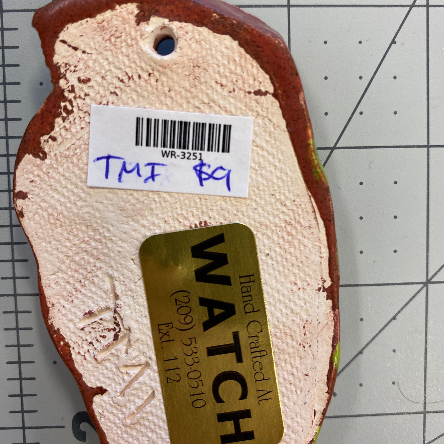 WATCH Resources Art Guild - Ceramic Arts Handmade Clay Crafts Fresh Fish Glazed Shell 4.5-inch x 2-inch made by Tami Mills