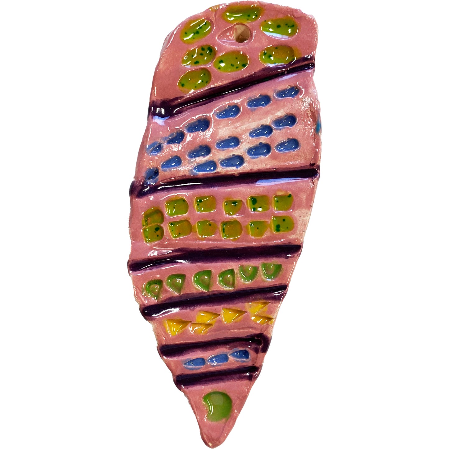 Ceramic Arts Handmade Clay Crafts Fresh Fish Glazed Shell 5-inch x 2-inch made by Tami Mills