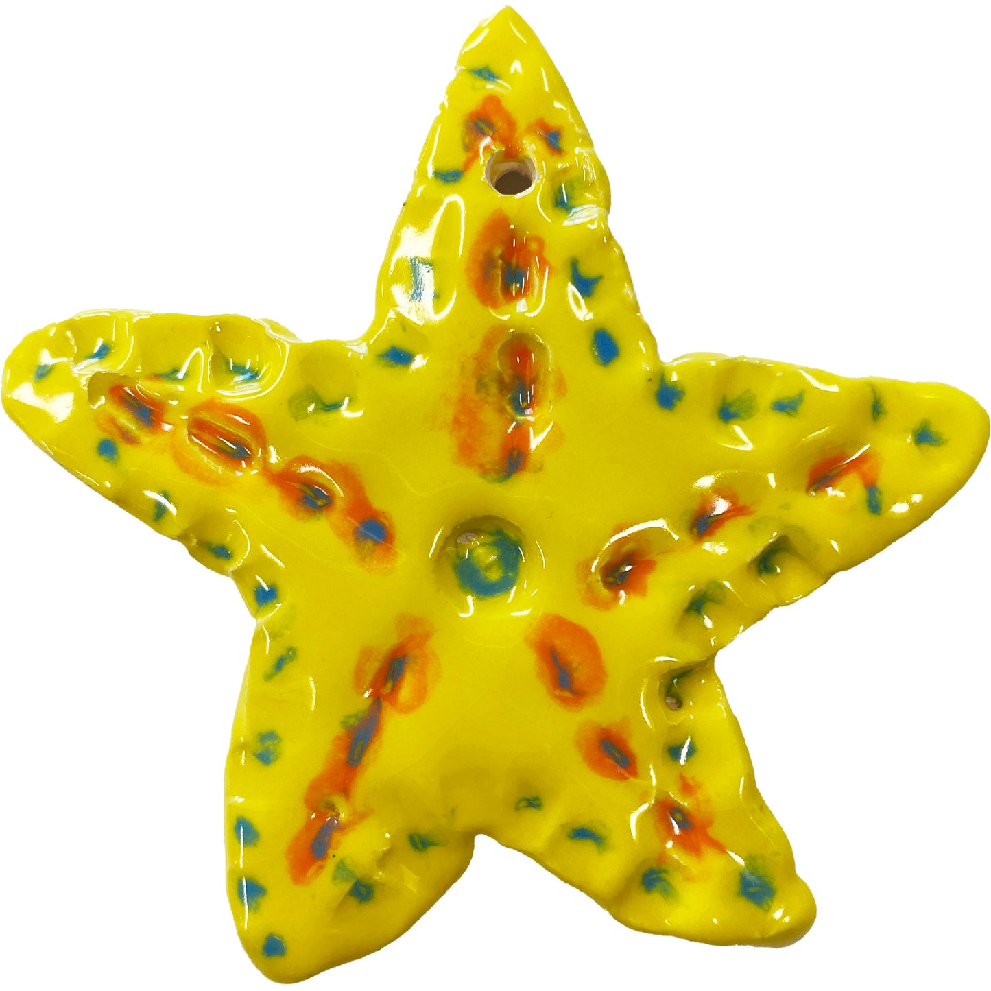 Ceramic Arts Handmade Clay Crafts Fresh Fish Glazed Starfish 3-inch x 3-inch made by Tami Mills