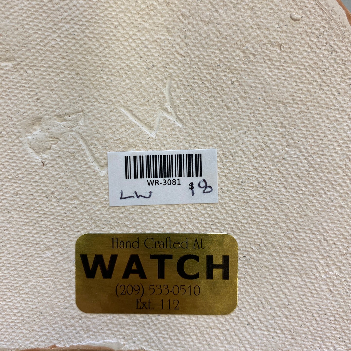 WATCH Resources Art Guild - Ceramic Arts Handmade Clay Crafts Glazed 5-inch x 4.5-inch Barn made by Lisa Uptain