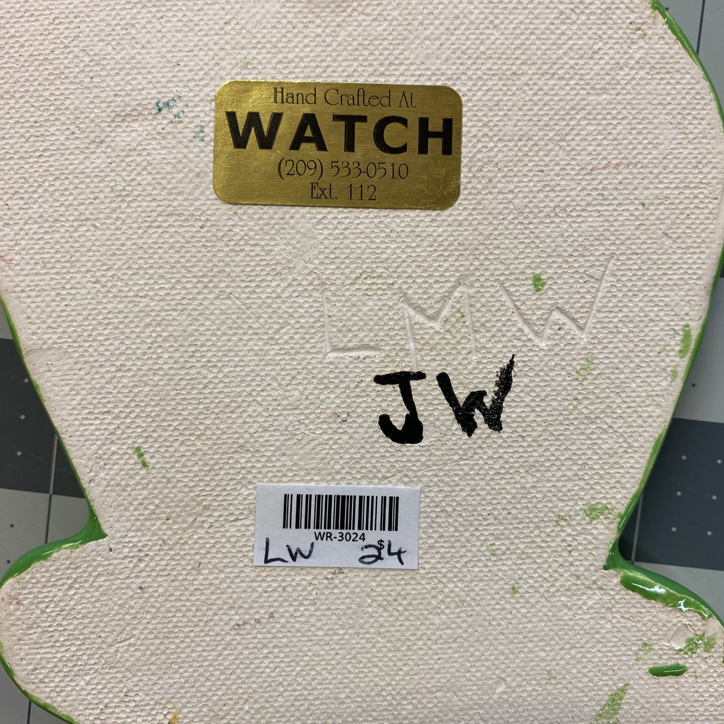 WATCH Resources Art Guild - Ceramic Arts Handmade Clay Crafts Glazed 6-inch x 5-inch St. Patricks Day Hat made by Jim Wilbanks