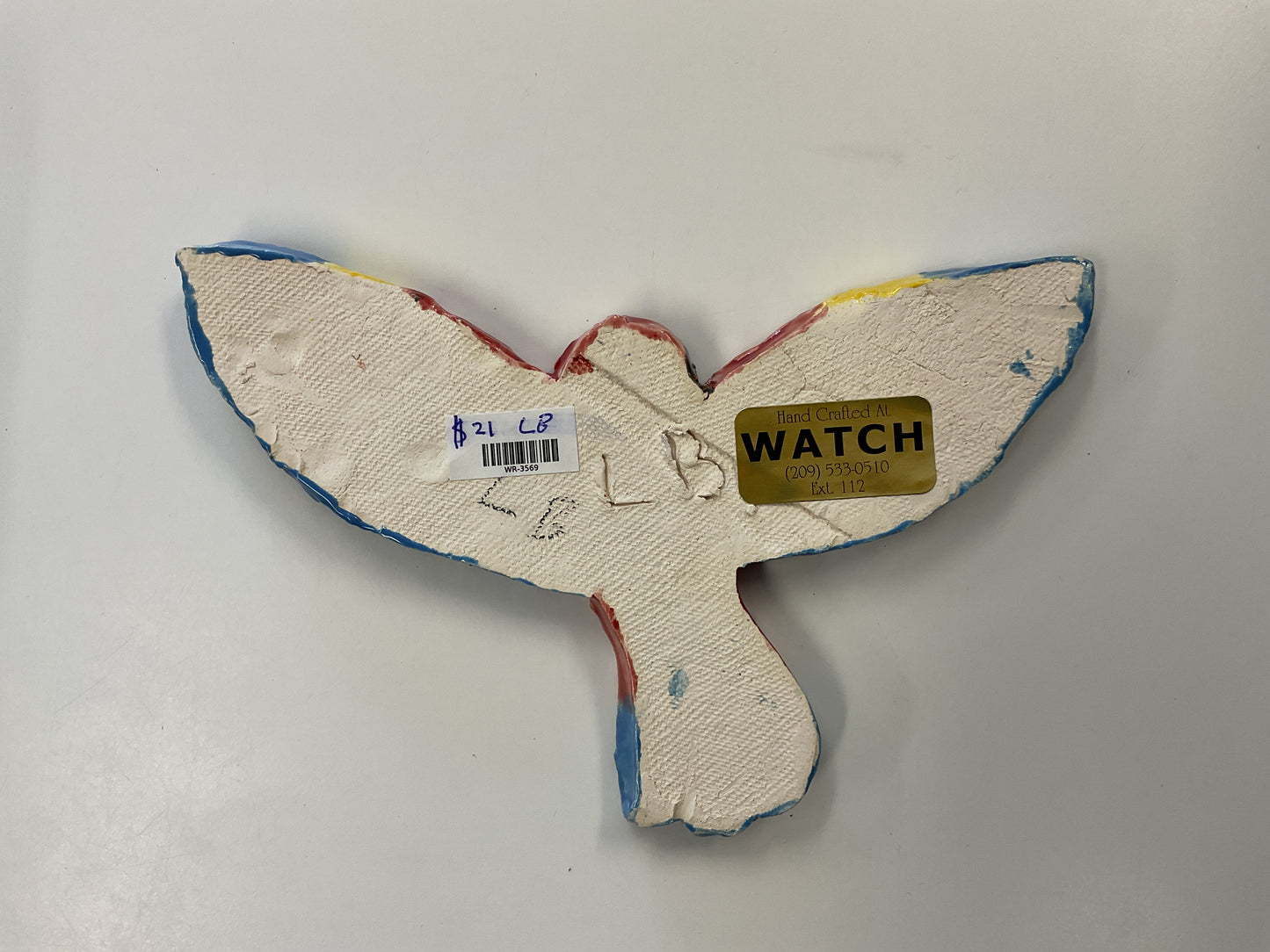 Ceramic Arts Handmade Clay Crafts Glazed 7-inch x 5-inch Bird made by Loreen Bartschi