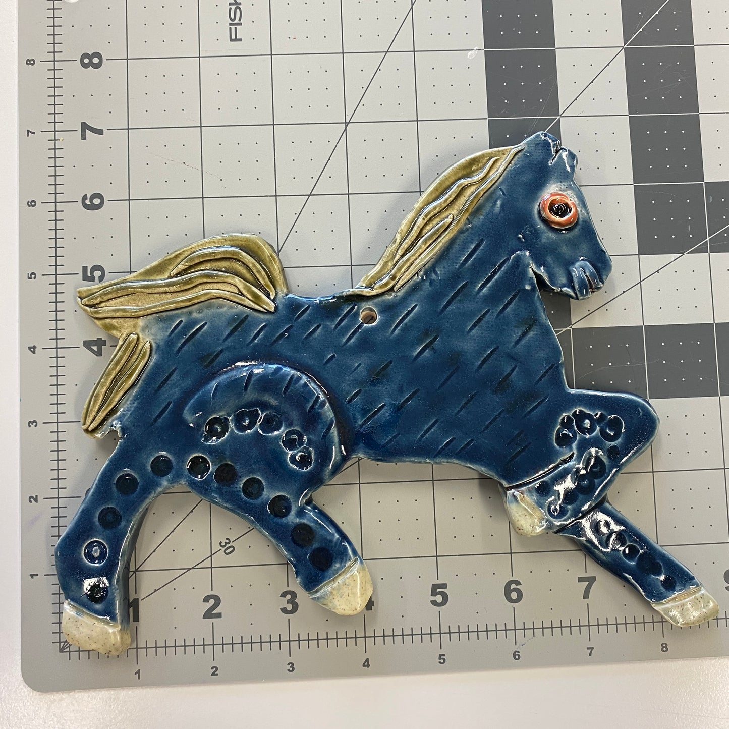 Ceramic Arts Handmade Clay Crafts Glazed 9-inch x 7-inch Horse made by David Sullivan