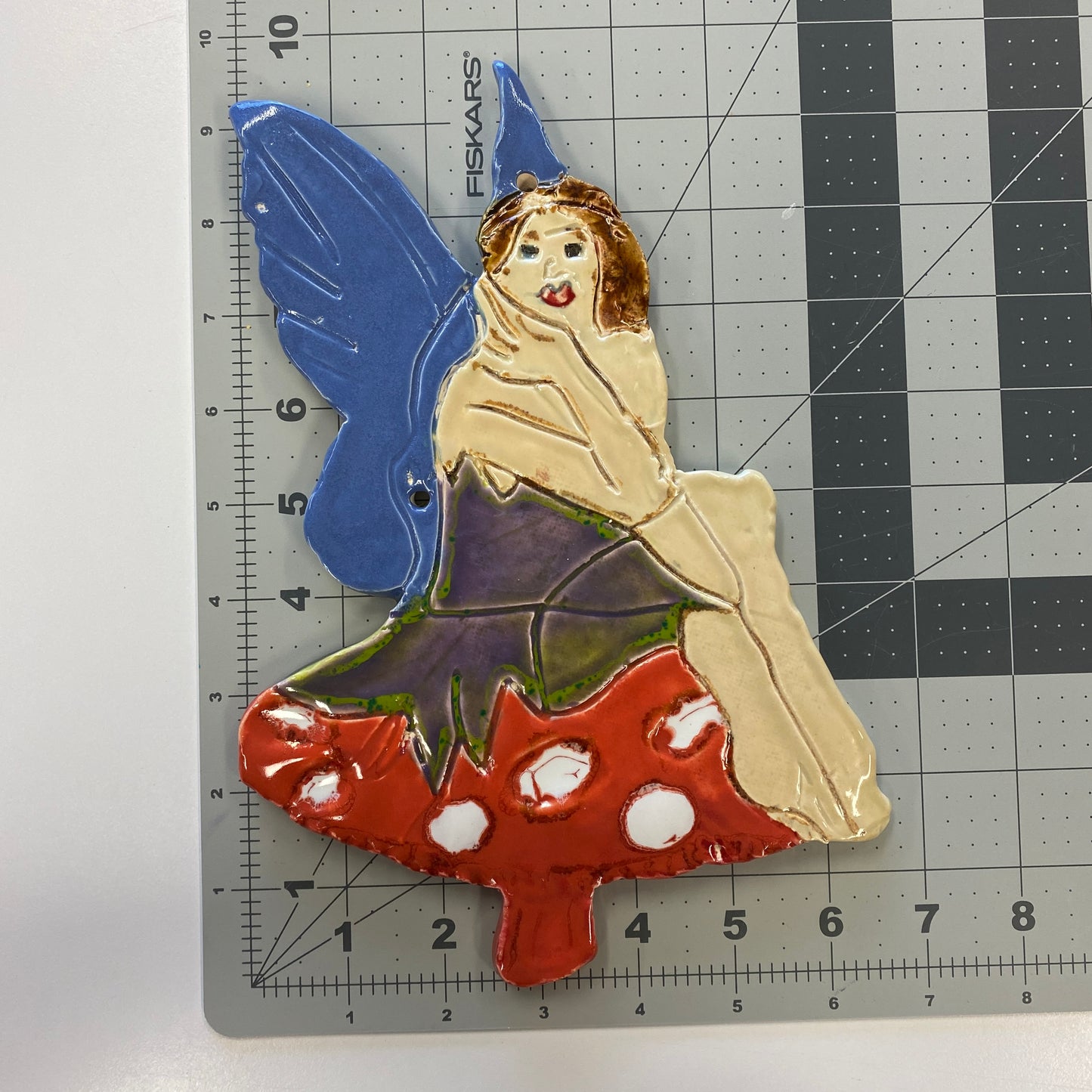 WATCH Resources Art Guild - Ceramic Arts Handmade Clay Crafts Glazed Fairy 10-inch x 7-inch made by Emily Knoles