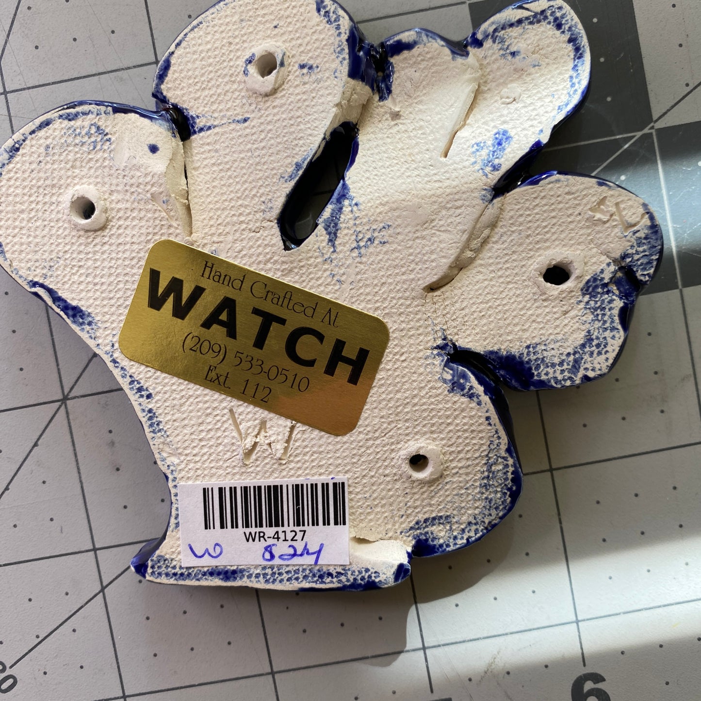 Ceramic Arts Handmade Clay Crafts Glazed Fish 4-inch by 4-inch Anonymous 4127