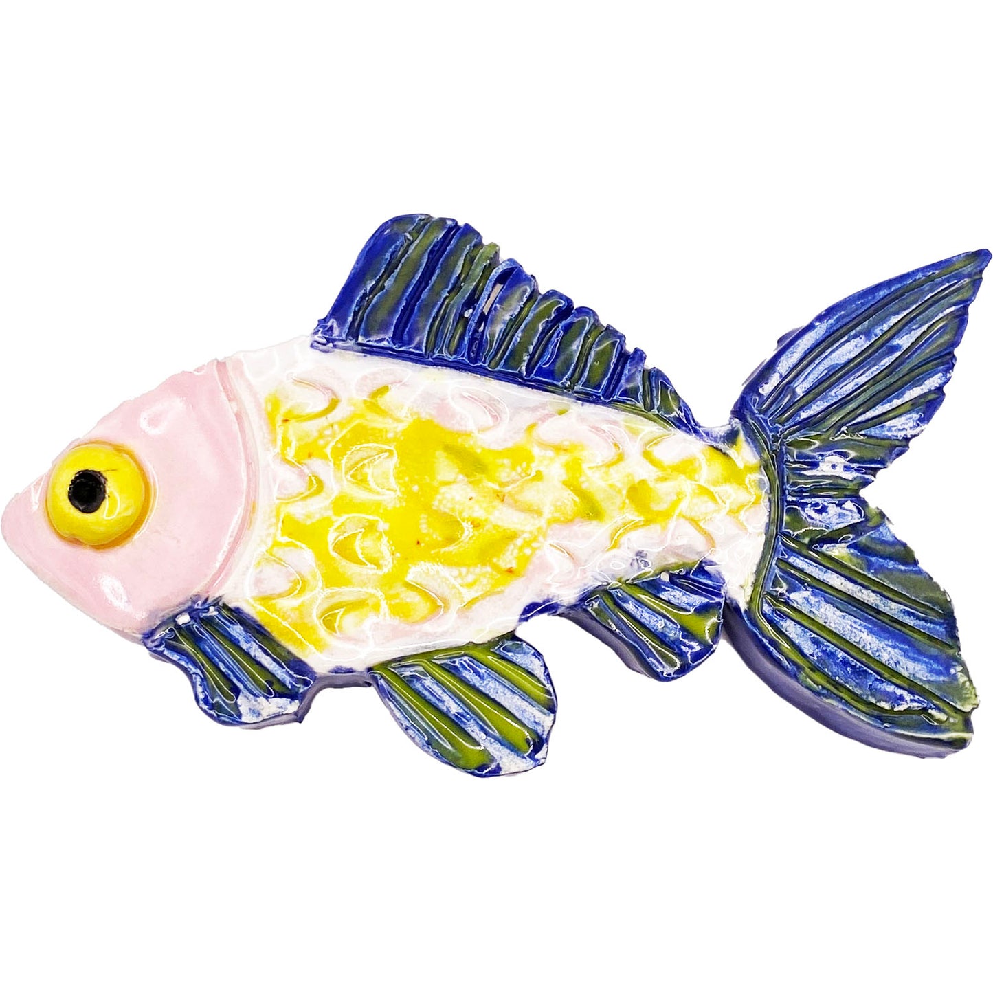 Ceramic Arts Handmade Clay Crafts Glazed Fish 5-inch by 3-inch made by Morgan Fox