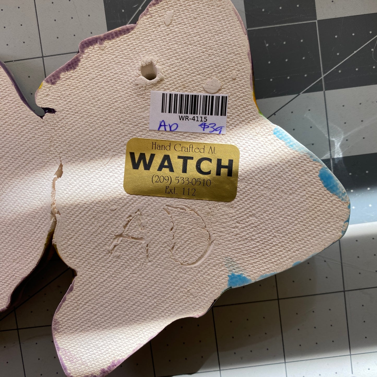 Ceramic Arts Handmade Clay Crafts Glazed Fish 6.5-inch by 5-inch made by Ashley Dorsett 4115