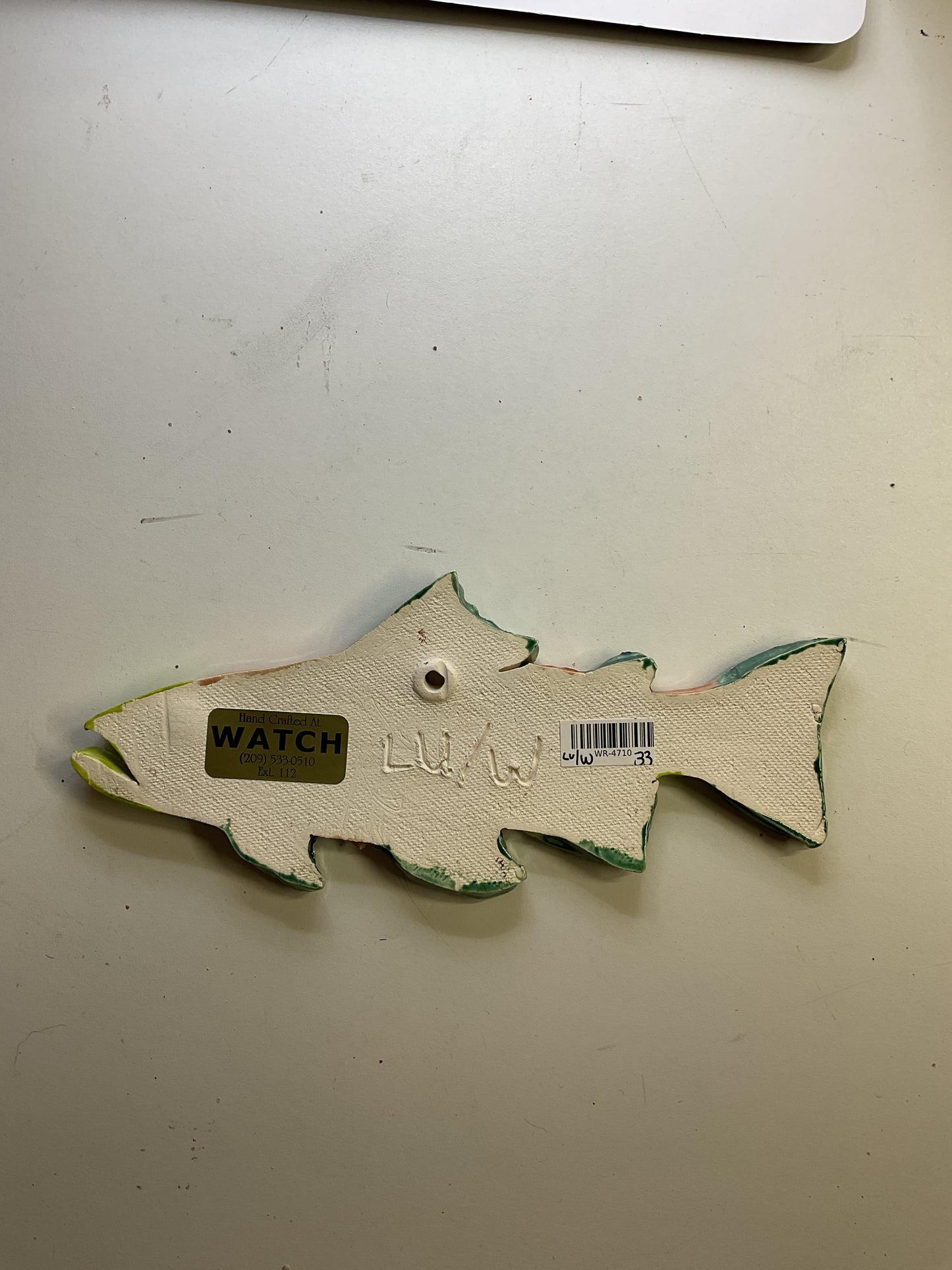Ceramic Arts Handmade Clay Crafts Glazed Fish 8-inch by 3.5-inch made by Lisa Uptain and Anonymous 4710