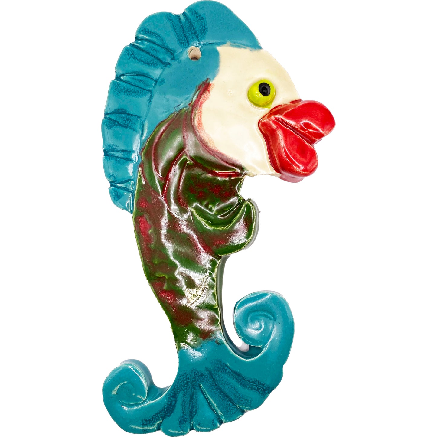 Ceramic Arts Handmade Clay Crafts Glazed Fish 8-inch by 4-inch made by Morgan Fox